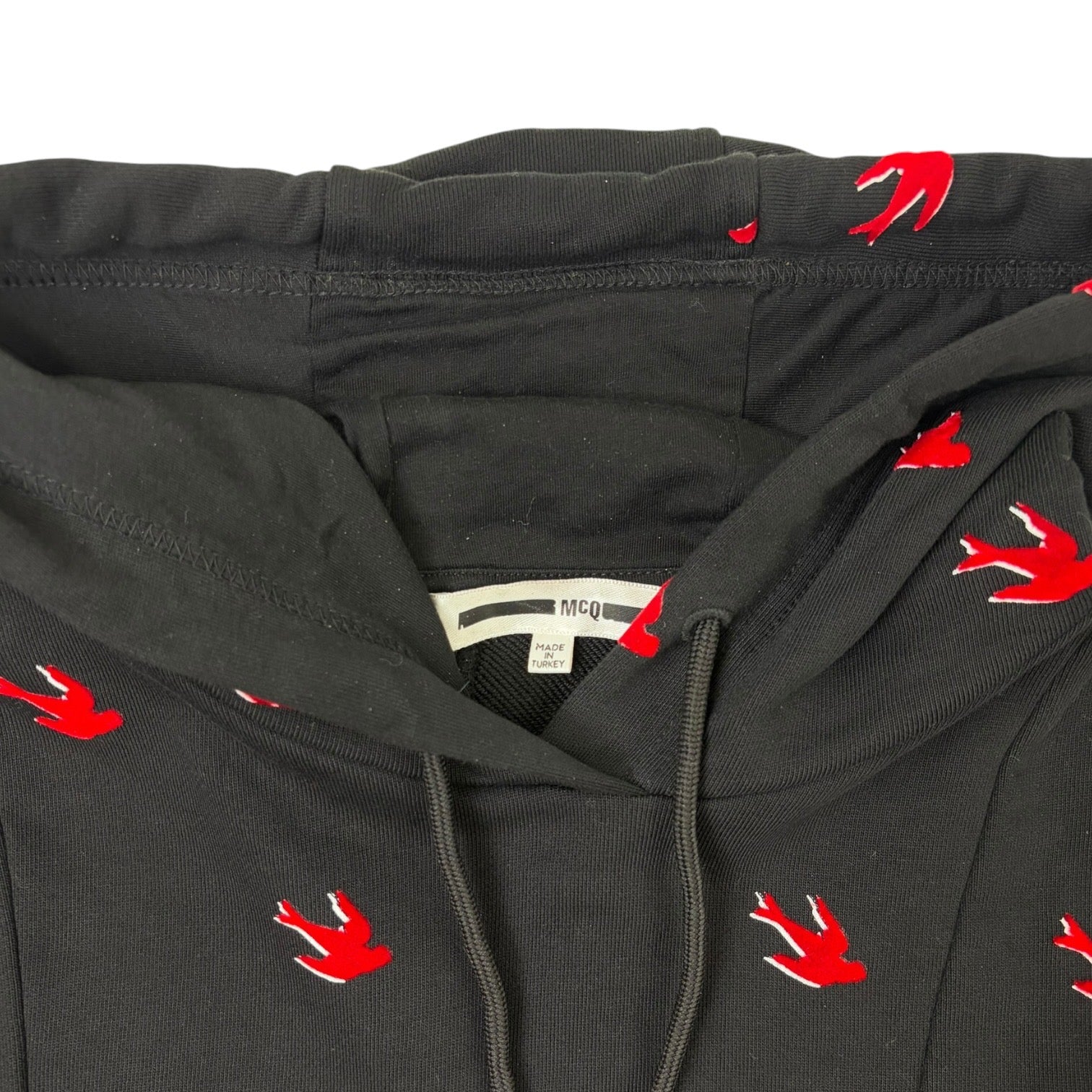 McQ Alexander McQueen Swallow Hoodie Black/Red