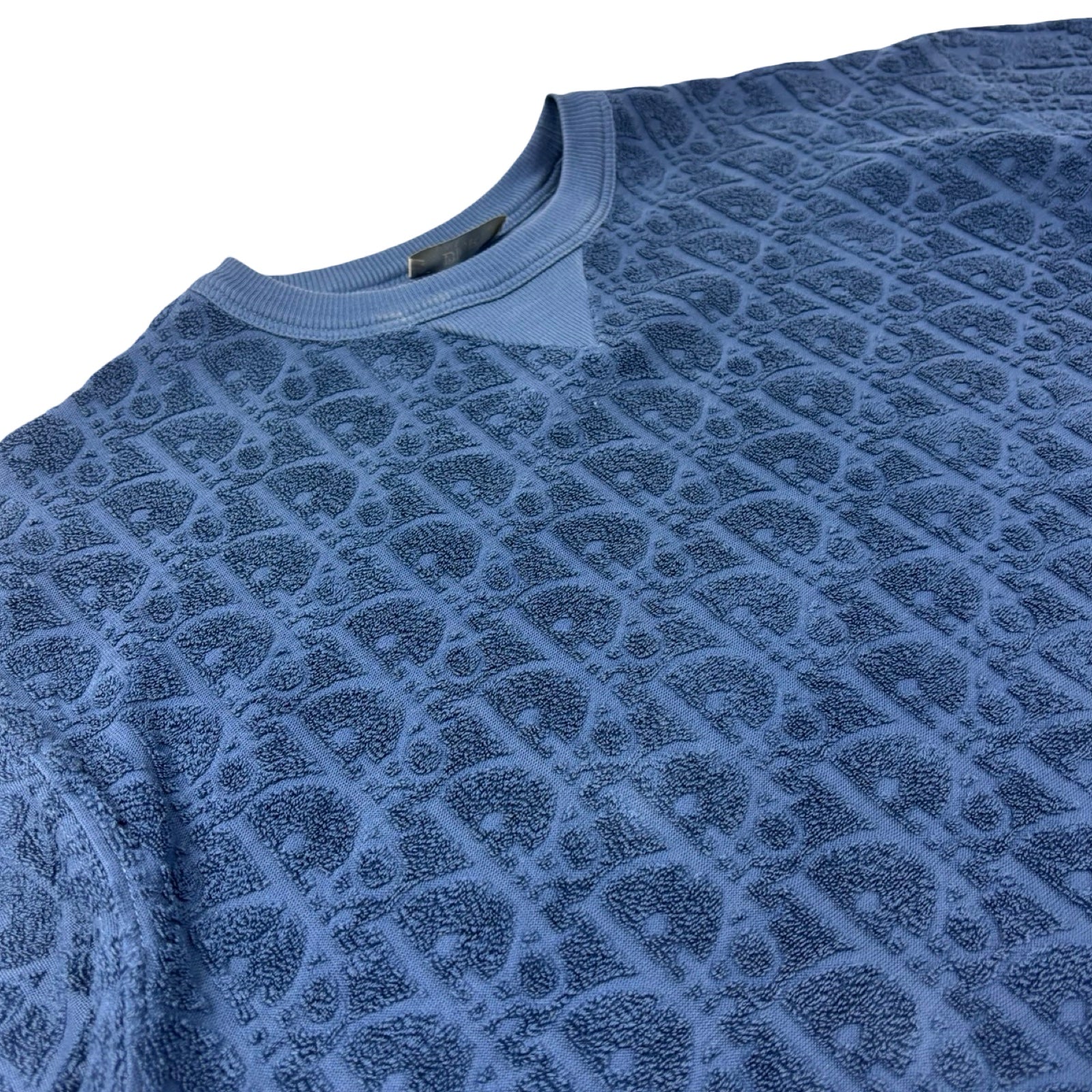 Dior Oblique Towelling Tee Blue