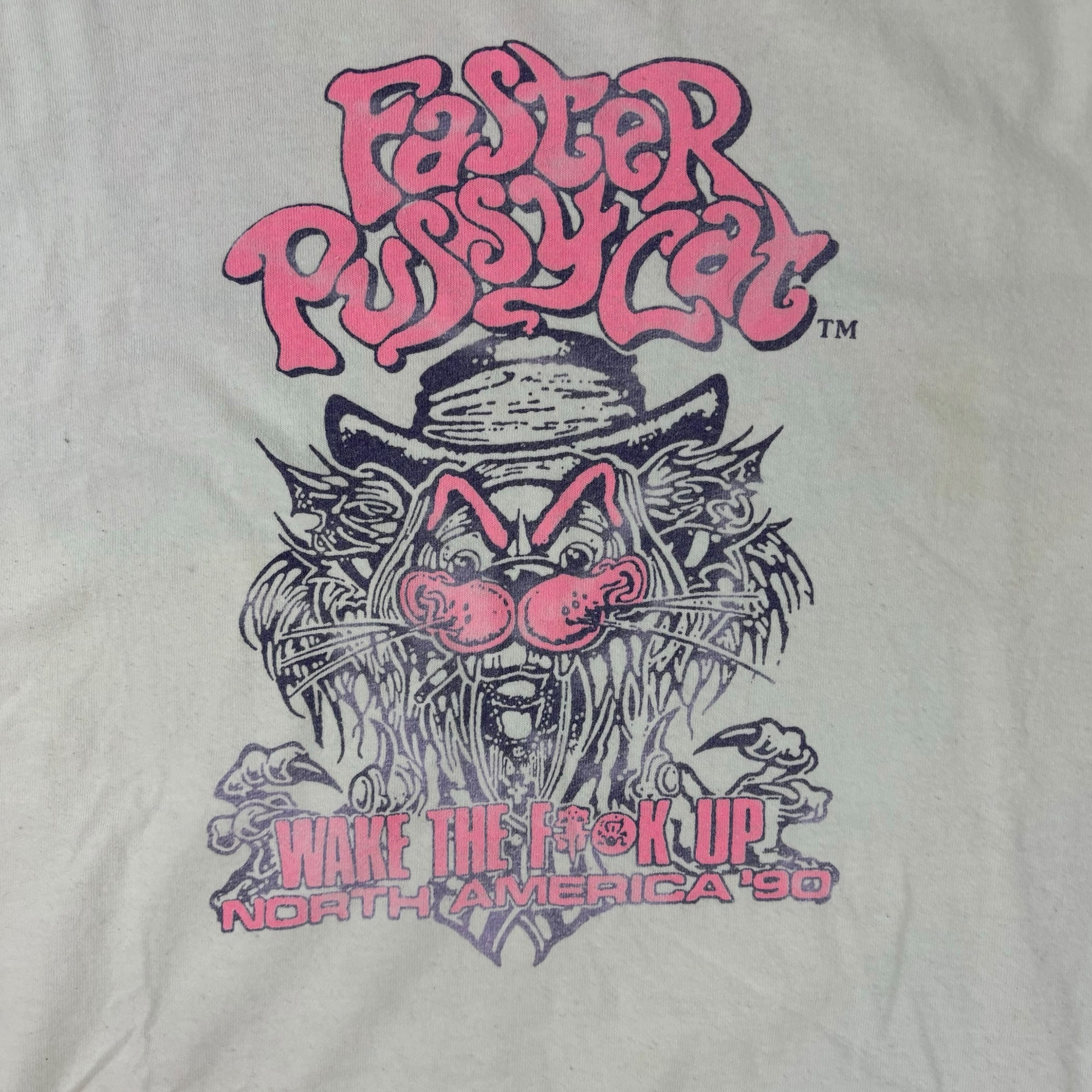 Vintage 1990 "Faster Pussycat" Tour T-shirt White