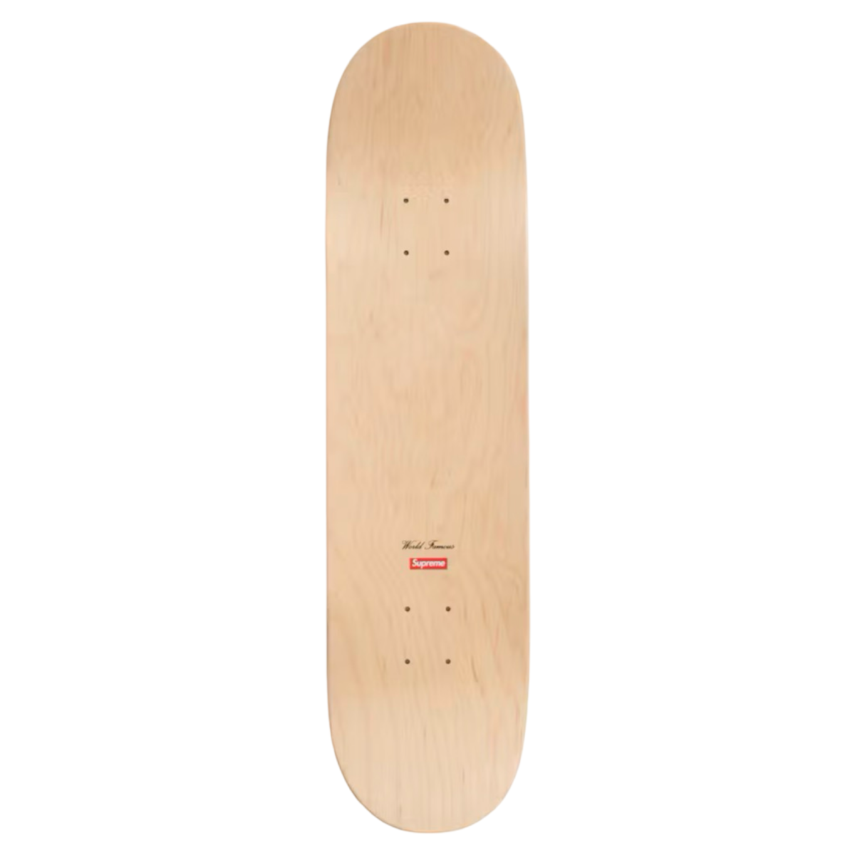 Supreme Routed Box Logo Skateboard Deck Natural