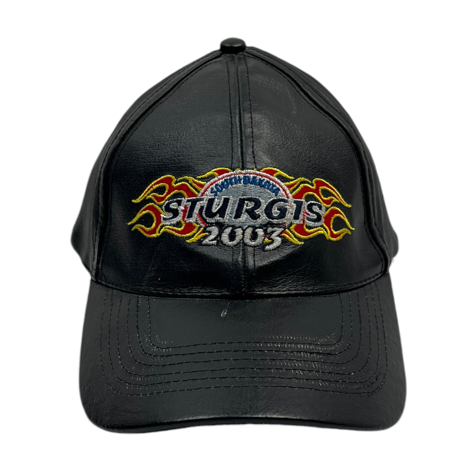 2003 Sturgis Flamey South Dakota Leather Hat