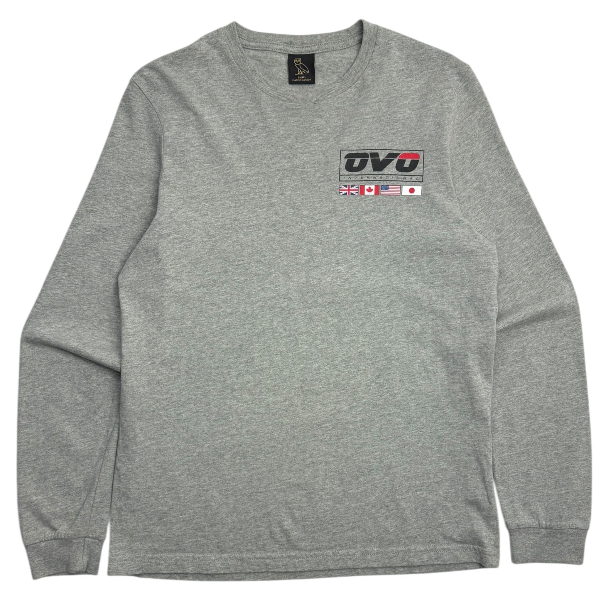 OVO International Flags L/S Heather Grey