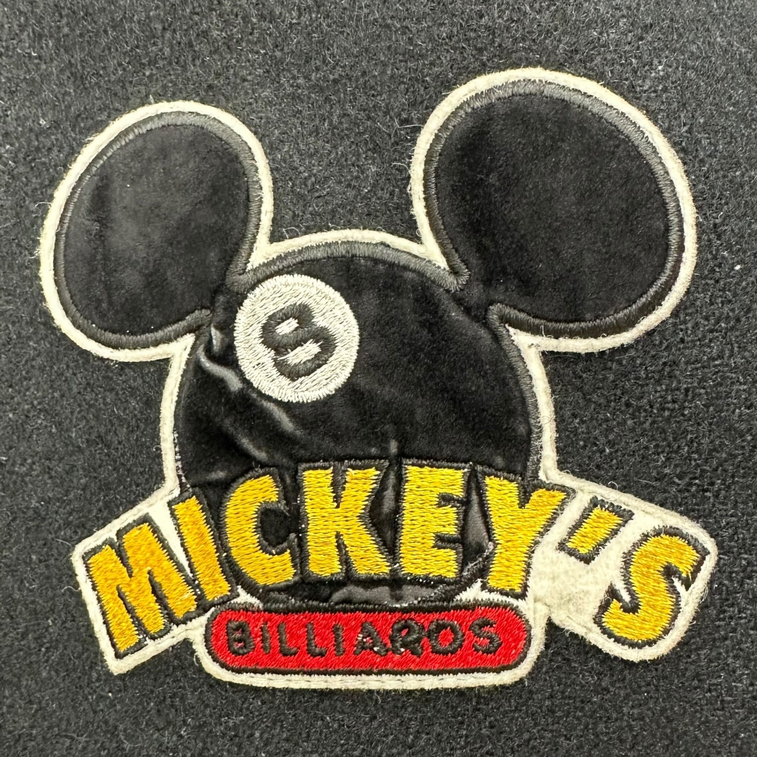 Vintage Disney Mickey Mouse ‘Mickey’s Billiards’ 8 Ball Varsity Jacket