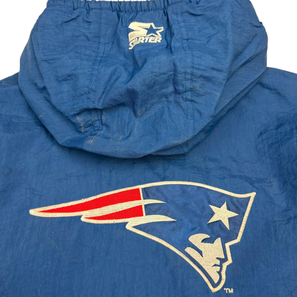Vintage Starter New England Patriots Quarter Zip Jacket Blue/Red
