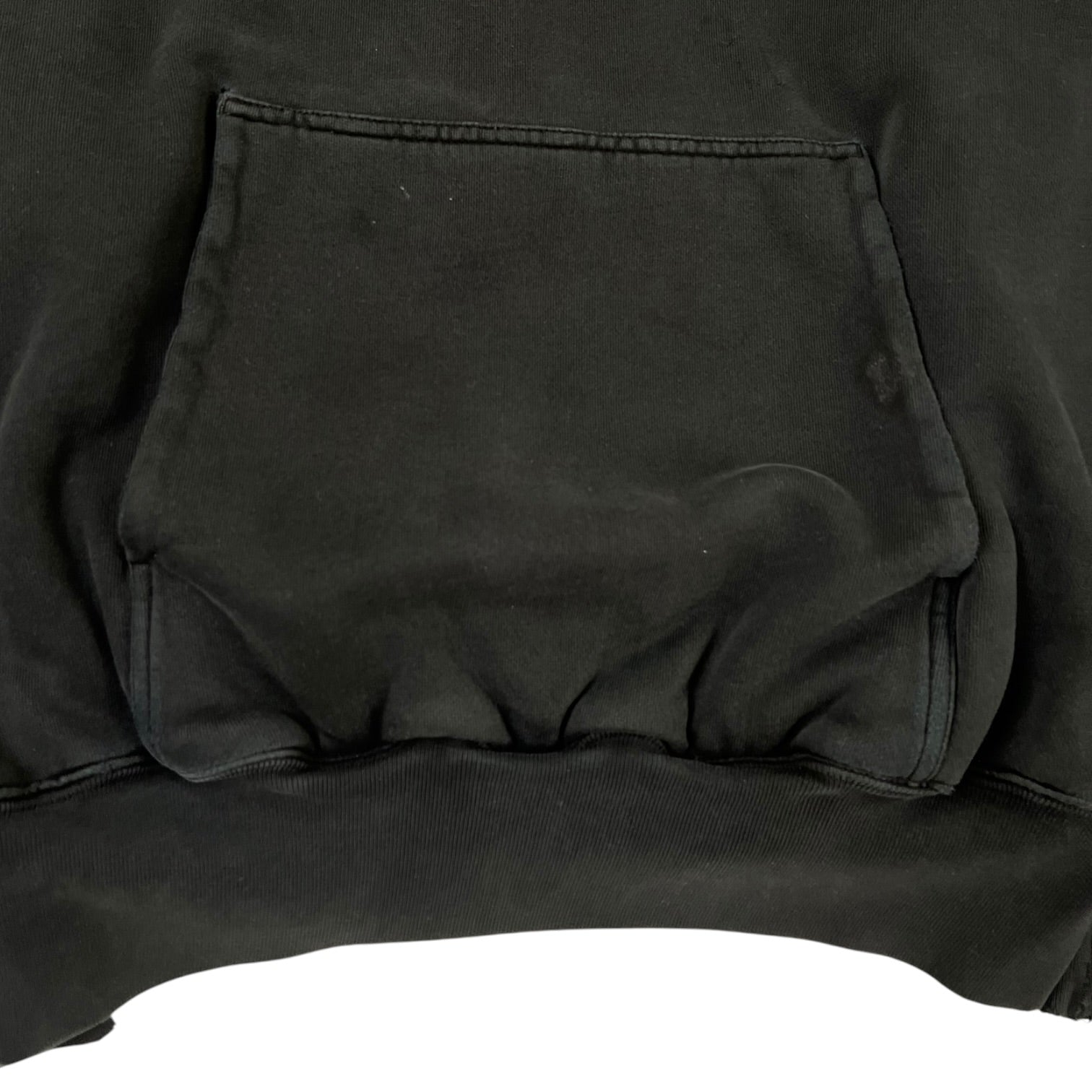 Yeezy GAP Engineered Balenciaga Washed Black Hooded Sweatshirt