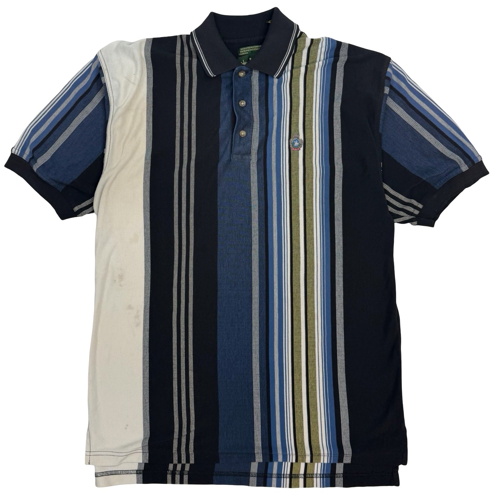 Vintage Kings Of Round Table Striped Polo Blue