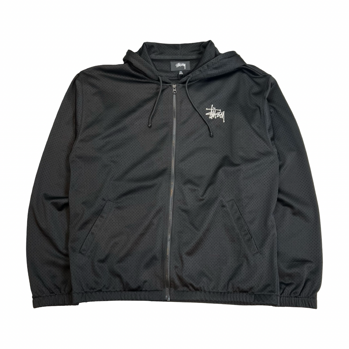 Stussy Athletic Mesh Zip Hoodie Black