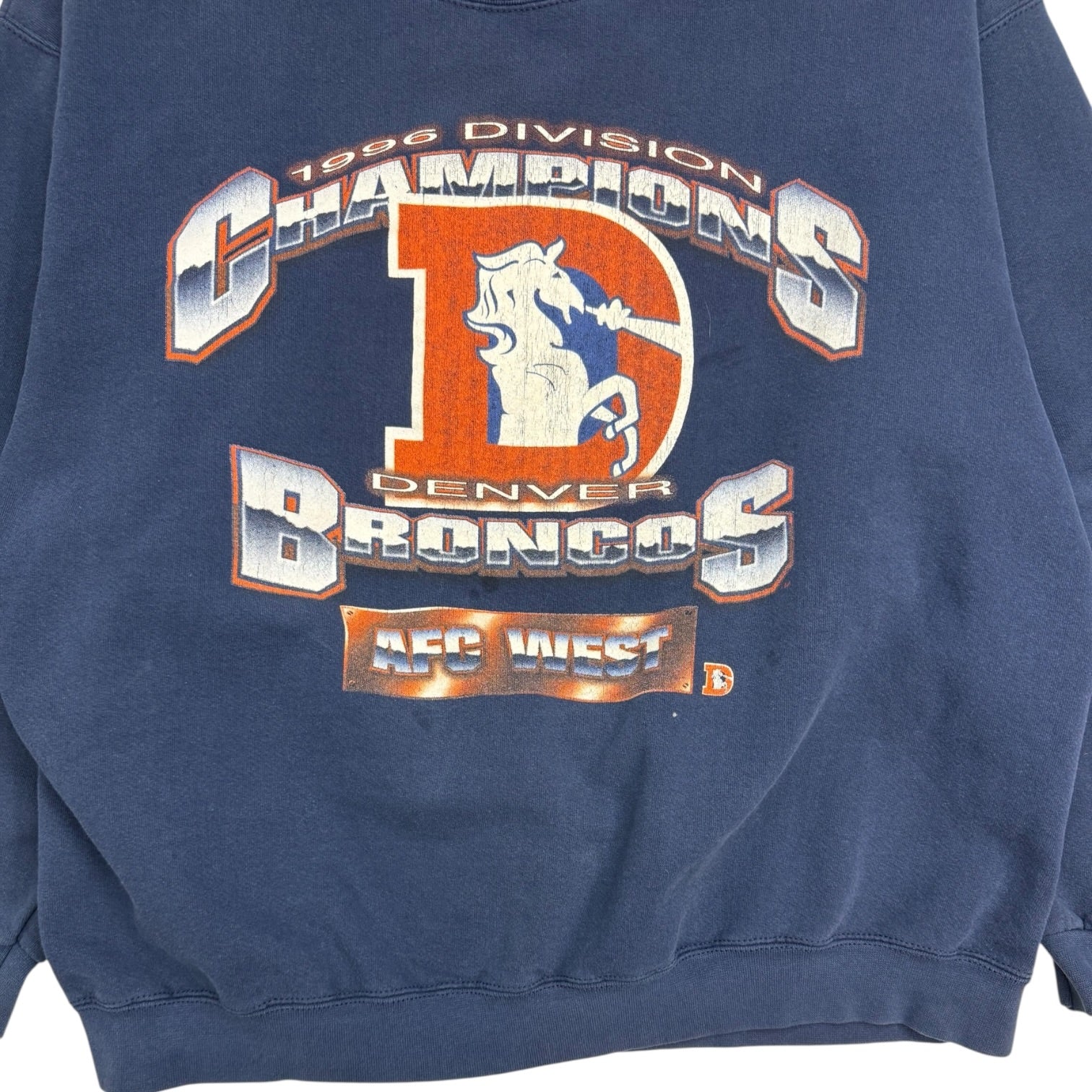 1996 Denver Broncos Div Champions Crewneck Navy