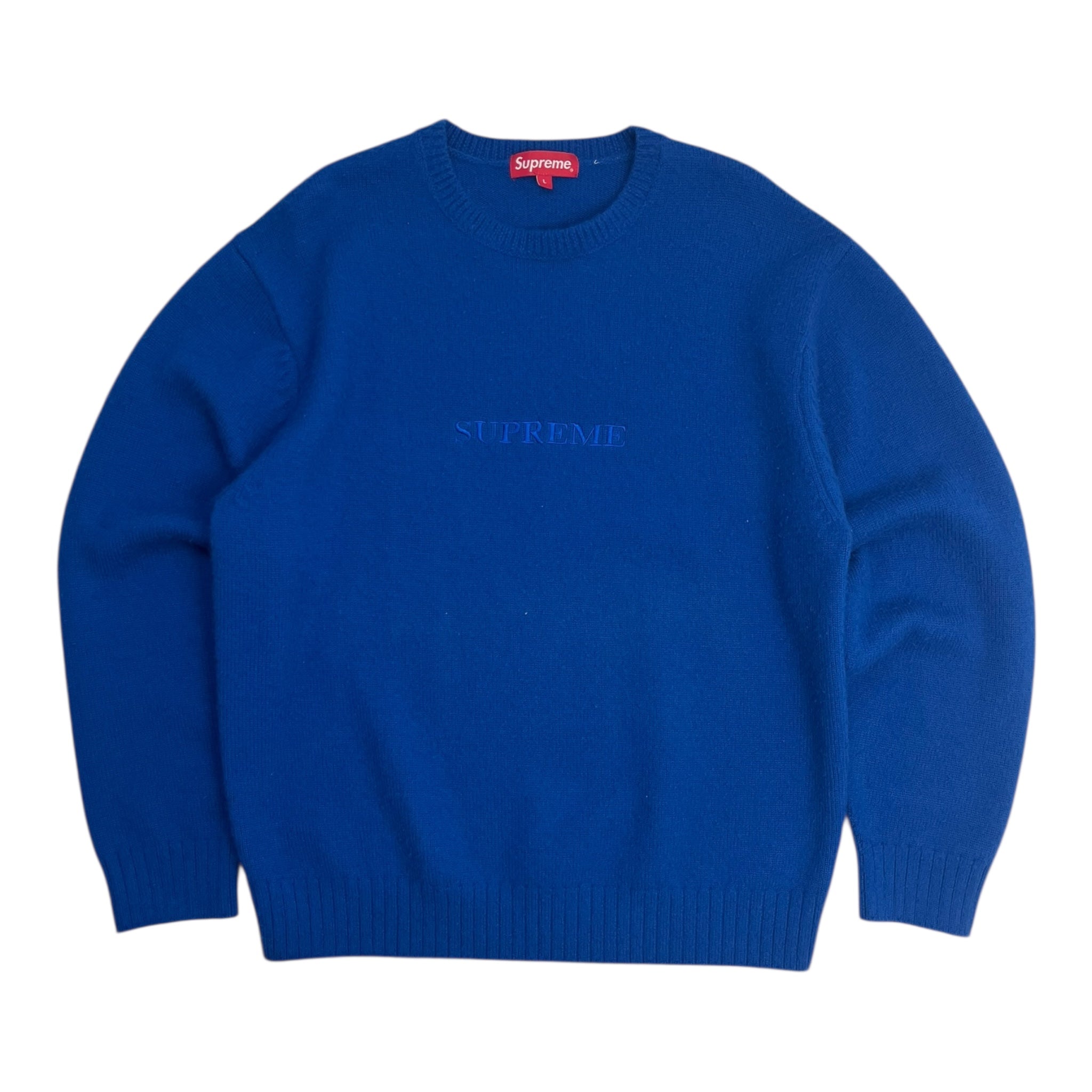 Supreme Pilled Sweater Blue