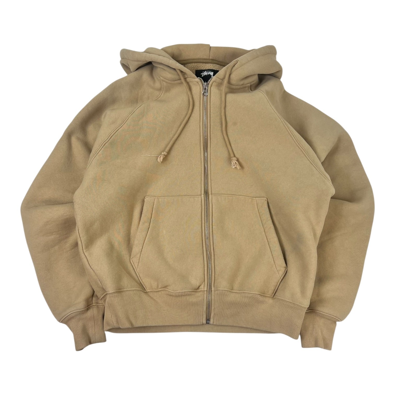 Stüssy Relaxed Zip Hoodie Sweatshirt Tan