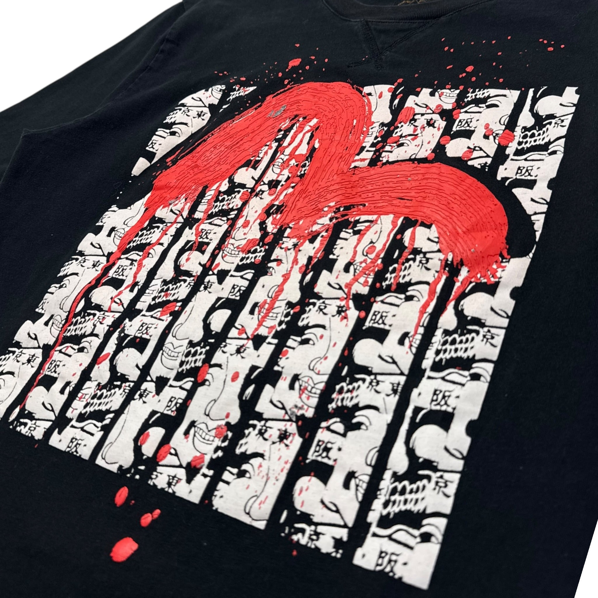 Vintage Y2K Evisu Seagull Logo T-Shirt Black