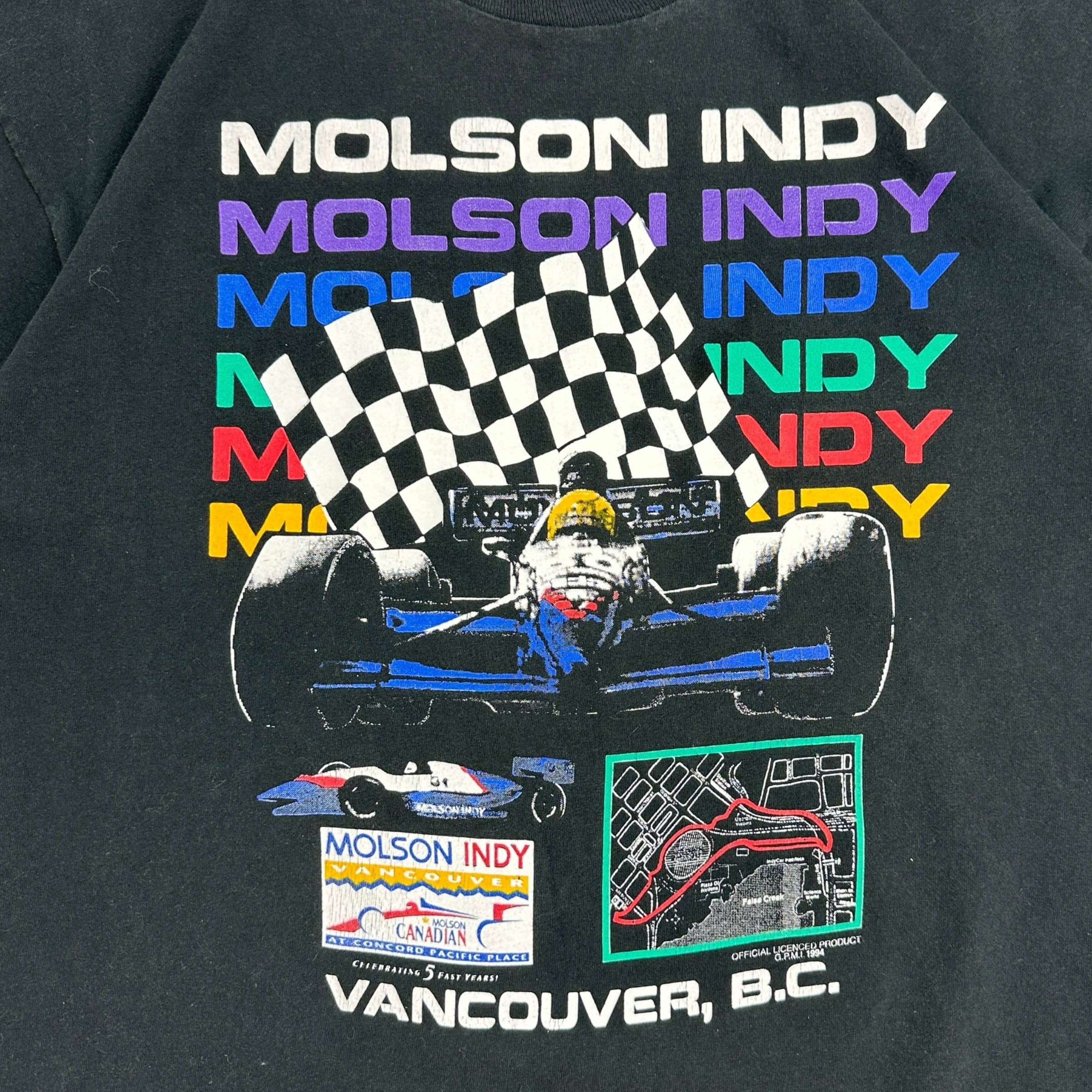 1994 Molson Indy Vancouver Racing Tee Black