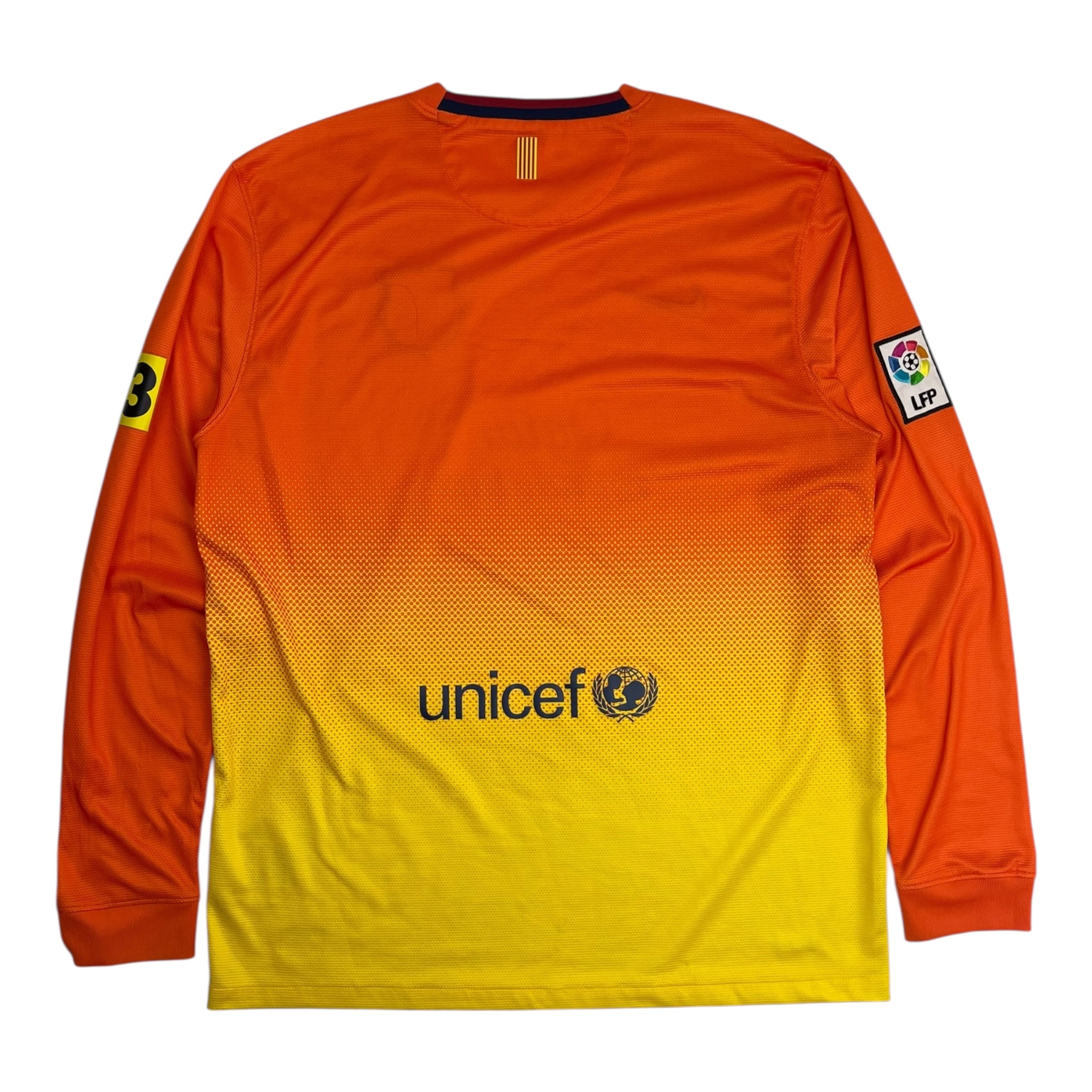 2012-13 Nike FC Barcelona Away Longsleeve Jersey Orange/Yellow