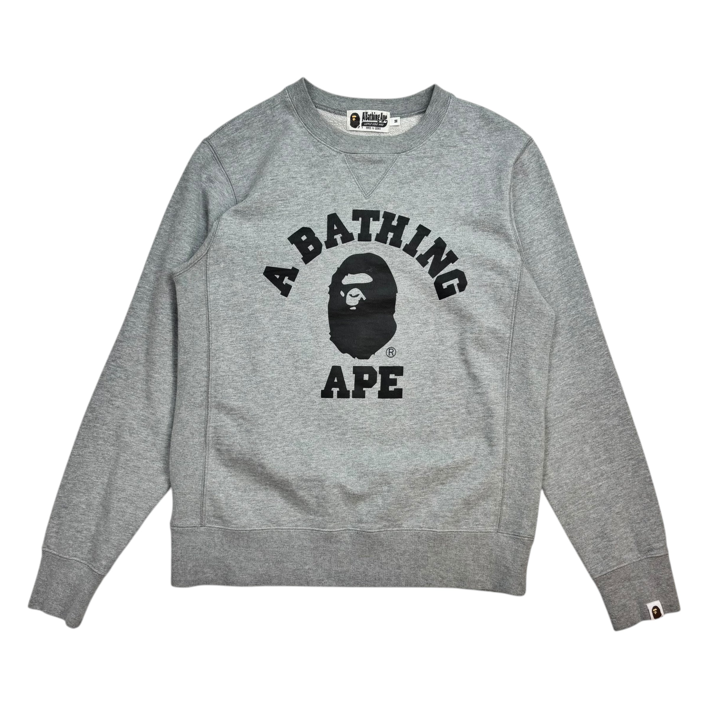 BAPE College Crewneck Grey