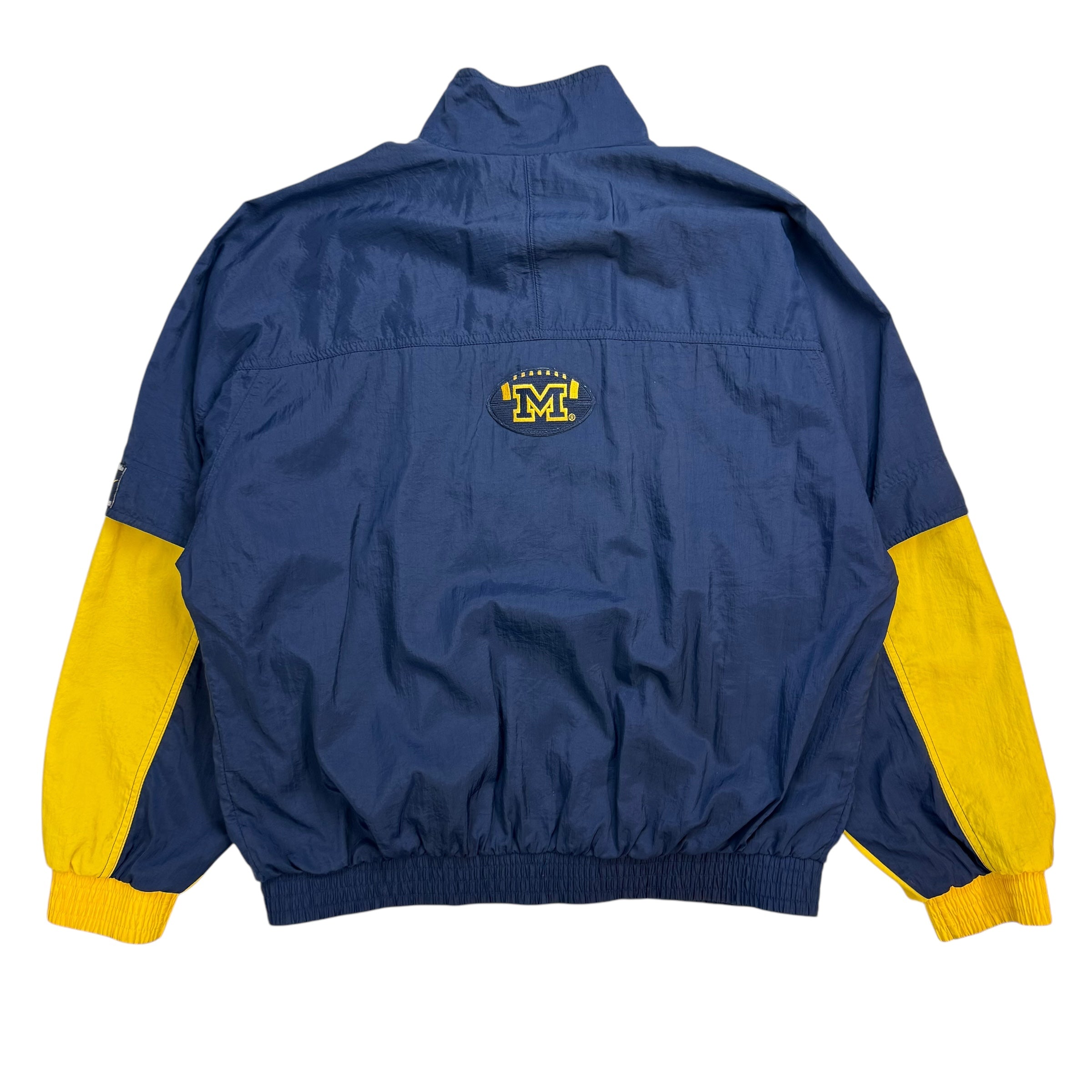 Vintage Nike Michigan Wolverines Football Windbreaker Blue/Yellow