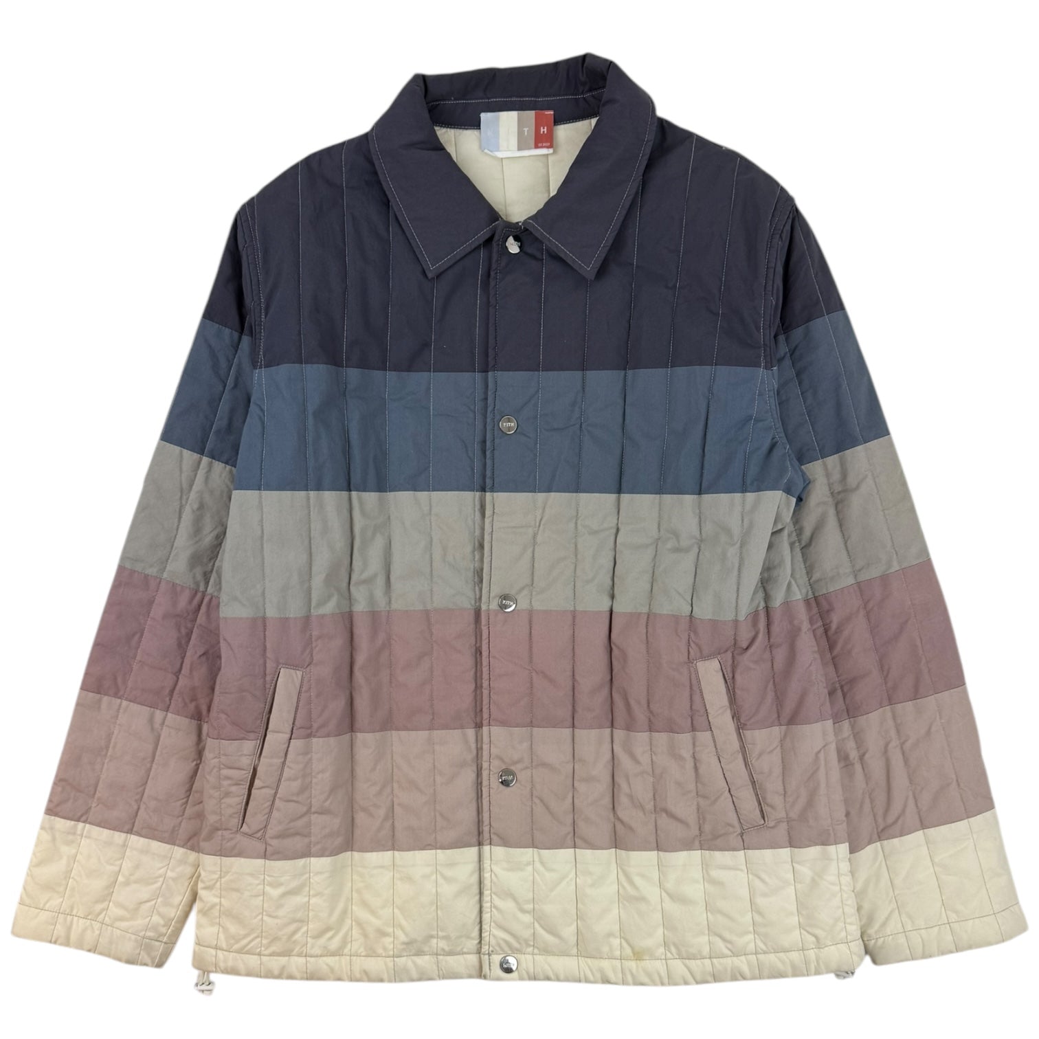 Kith Striped Poplin Carmine Coaches Jacket