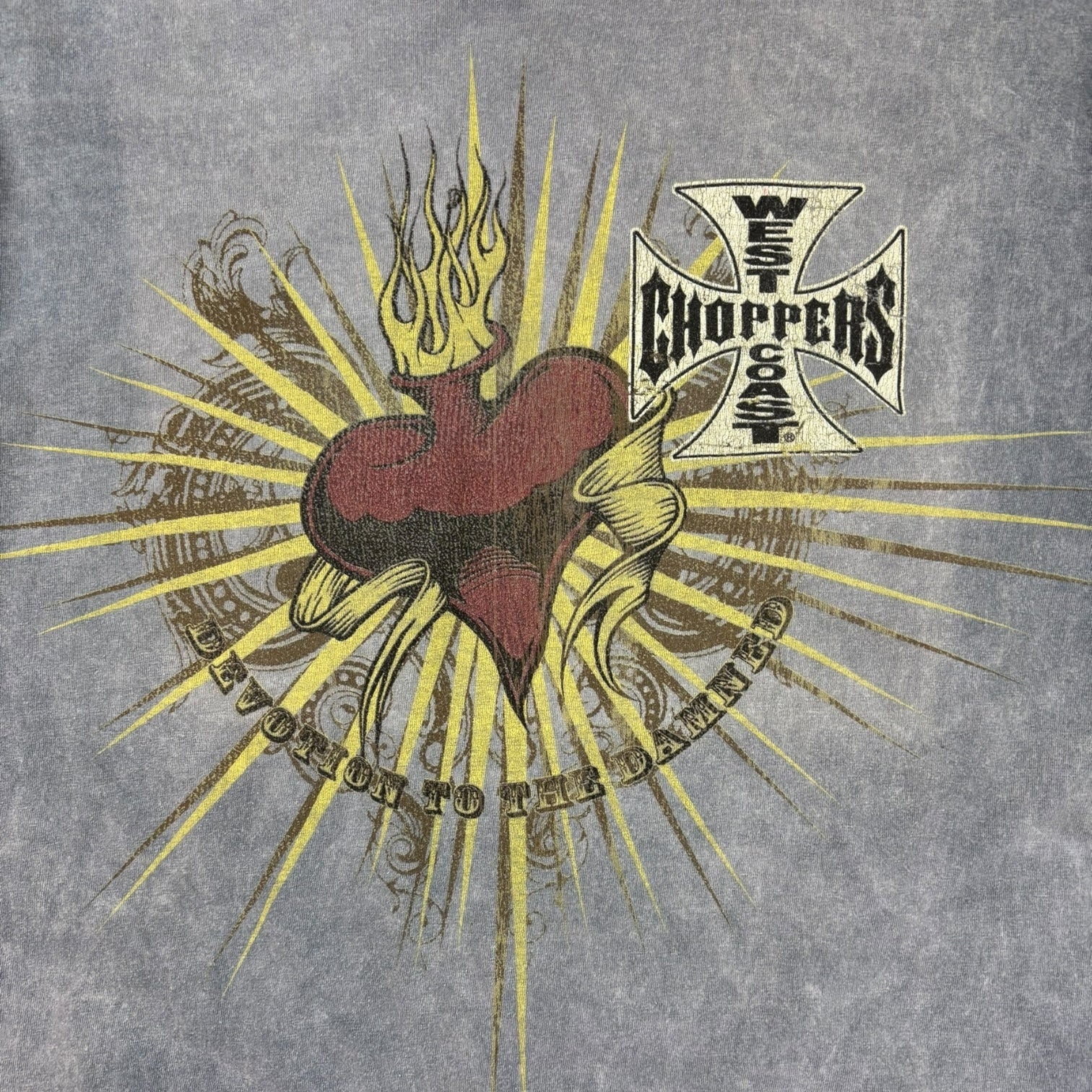 Vintage West Coast Choppers “Devotion To The Damned” T-Shirt Grey