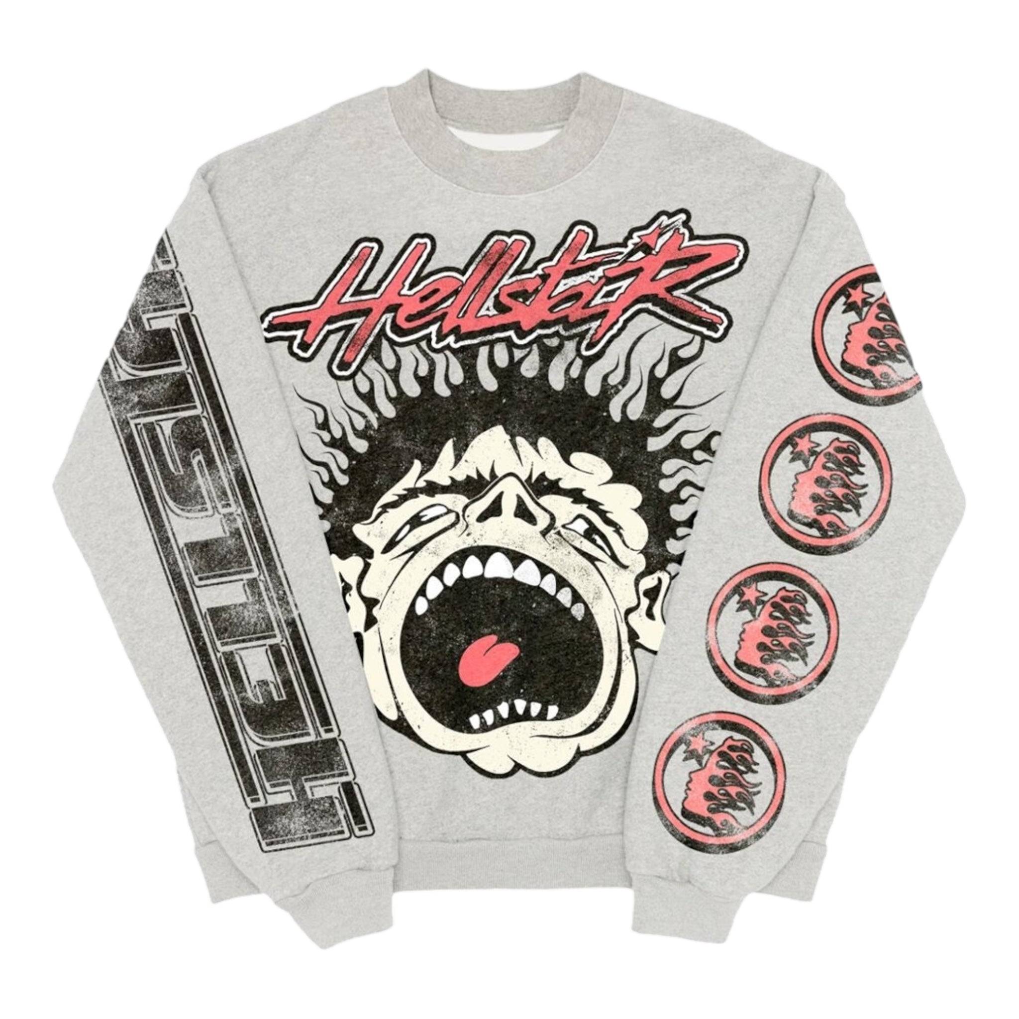 Hellstar Records Crewneck Heather Grey