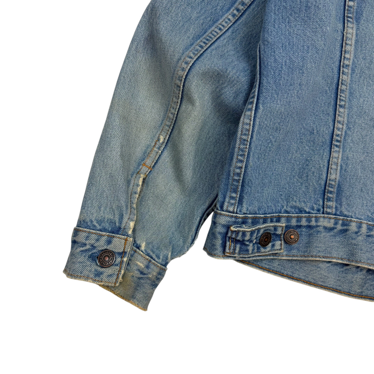 Vintage Levis Distressed Denim Trucker Jacket Blue
