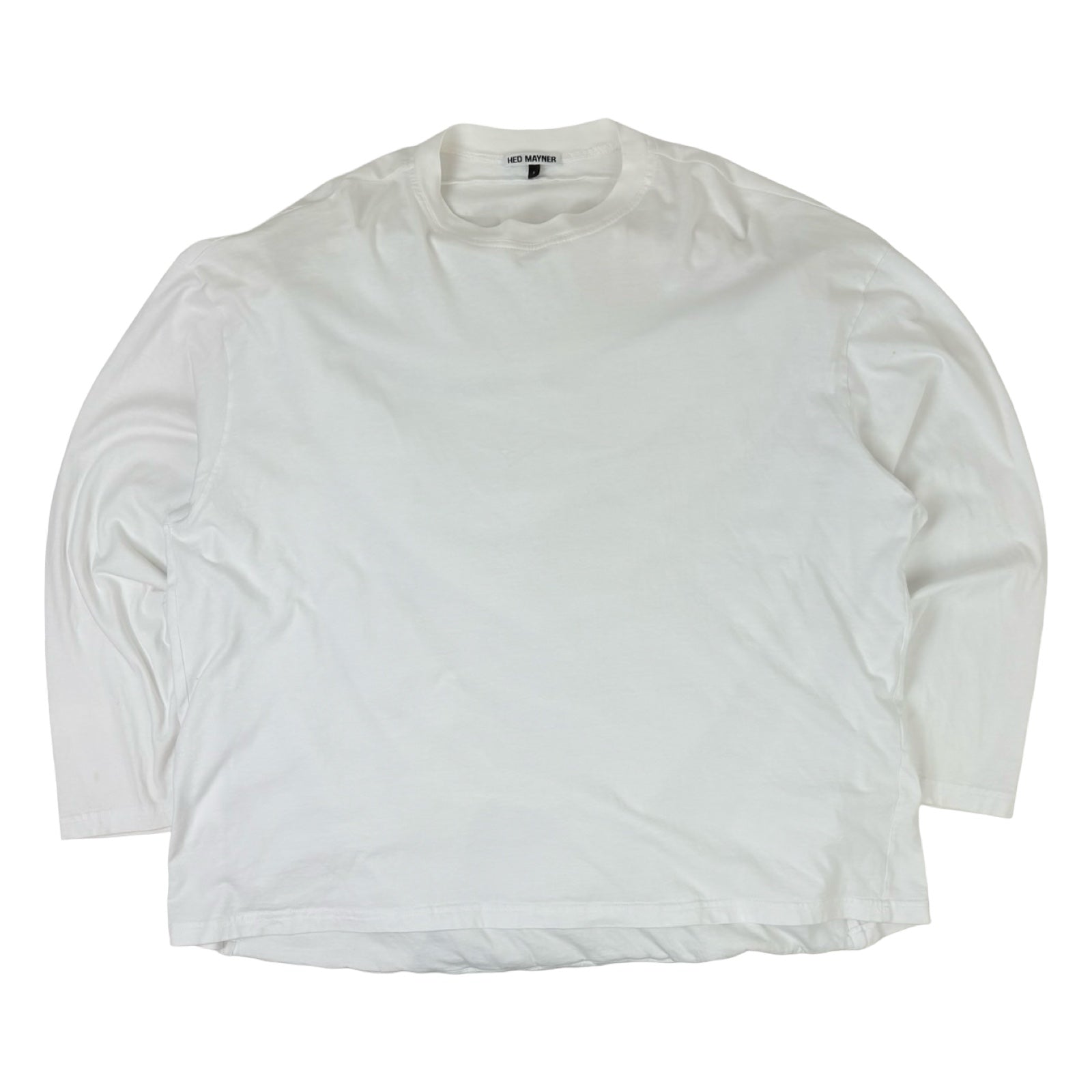 Hed Mayner Oversized Dropped Shoulder Crewneck Top White