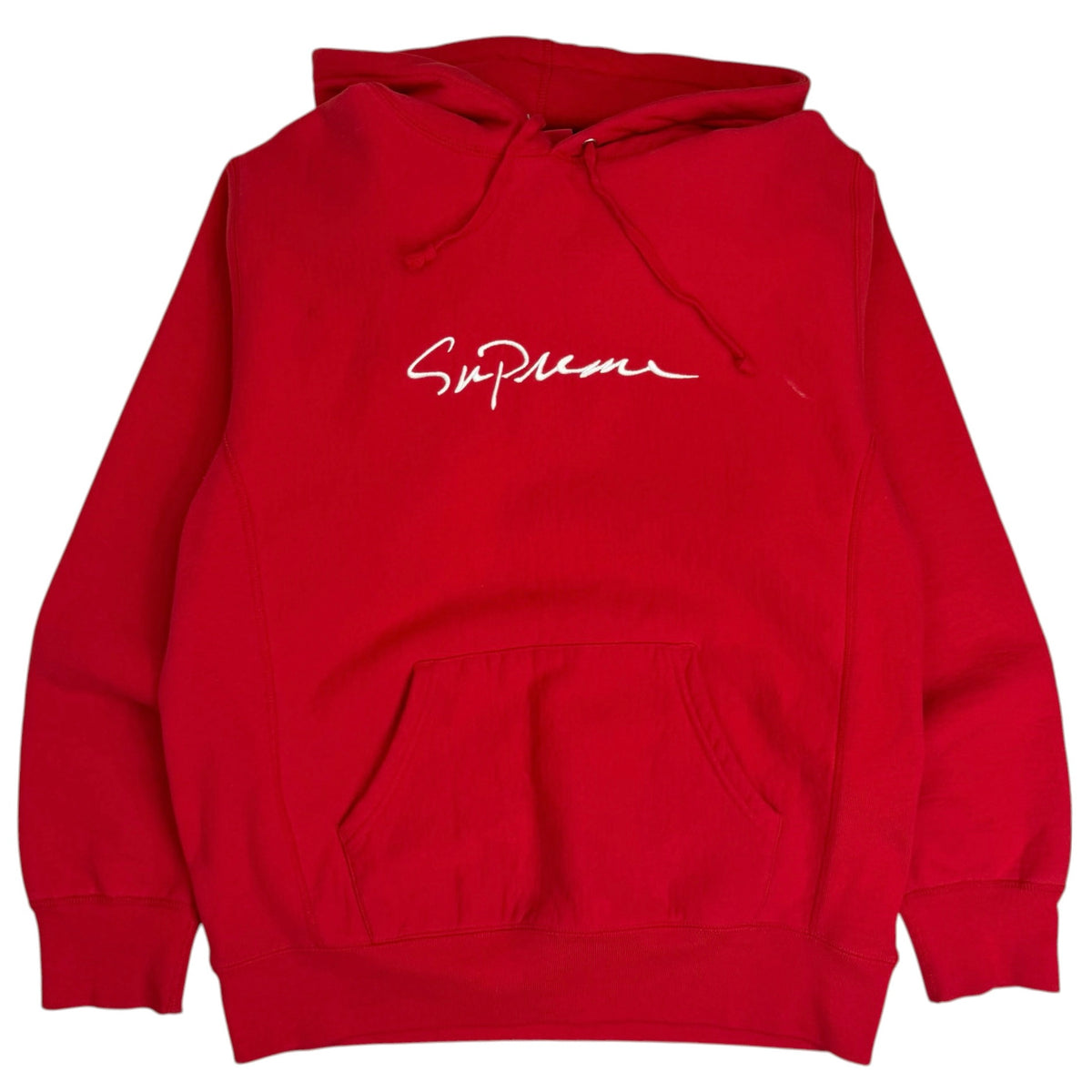 Supreme Classic Script Hooded Sweatshirt Red