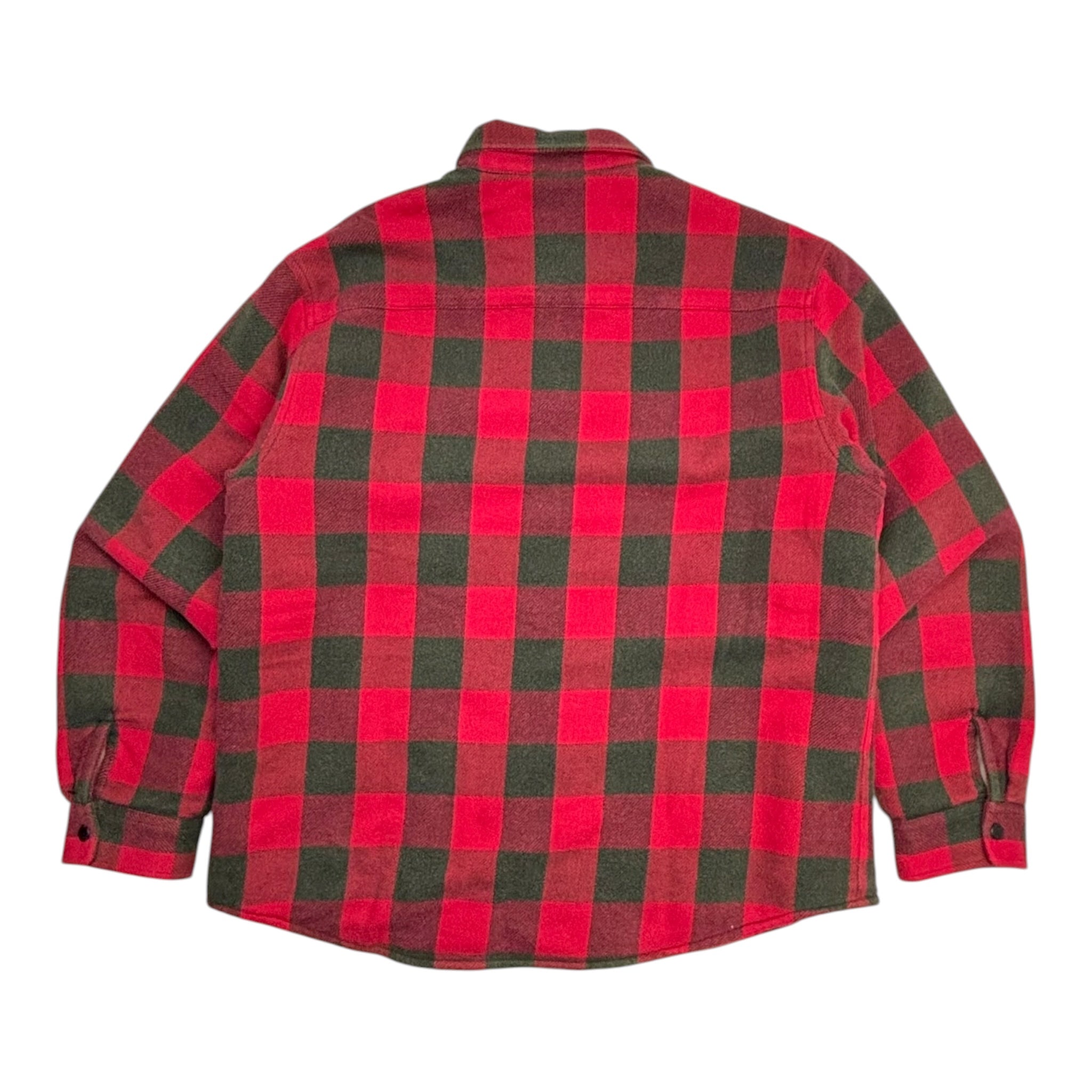 Stussy Sherpa Lined Buffalo Plaid Shirt Red