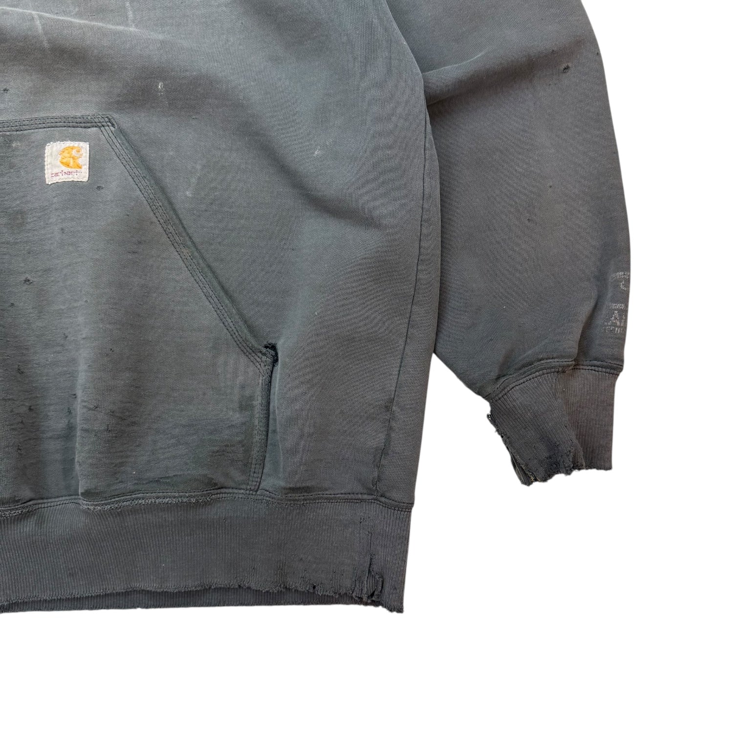 Vintage Carhartt Rain Defender Quarter Zip Hoodie Grey