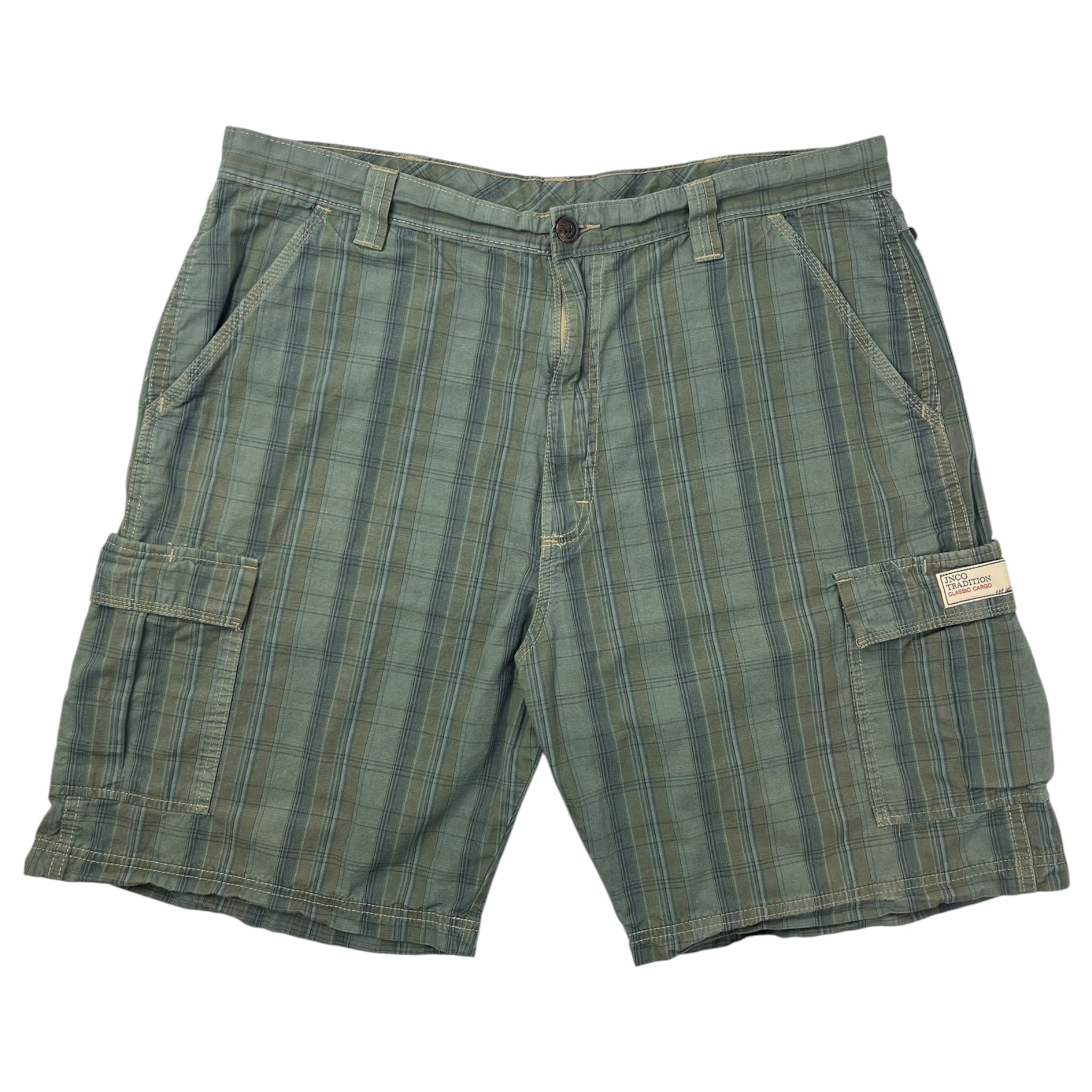 Vintage Y2K JNCO Tradition Plaid Cargo Shorts