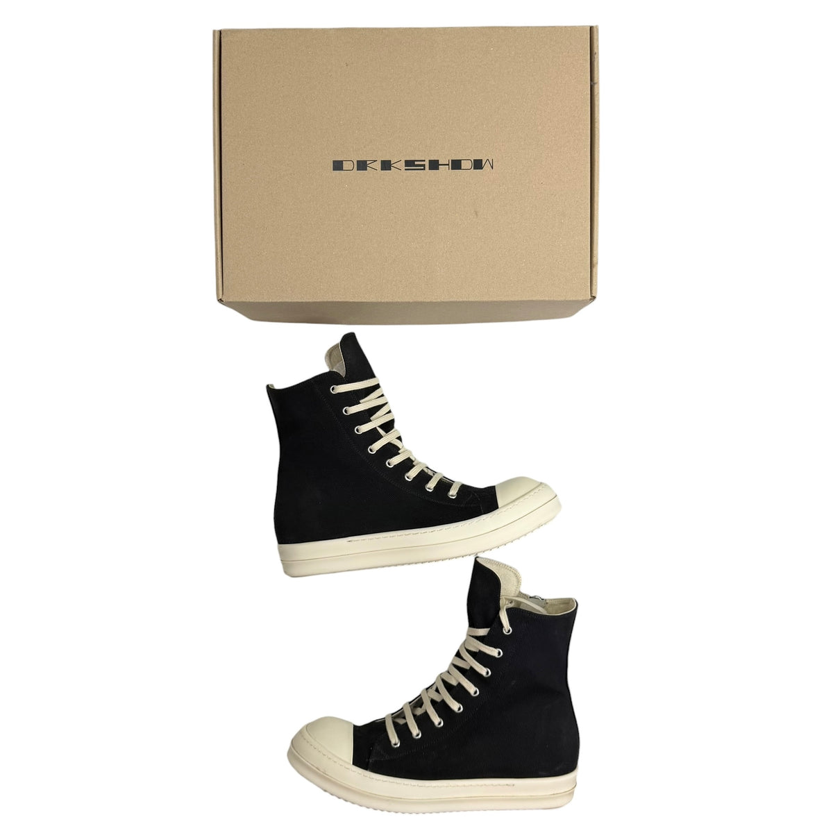 Rick Owens DRKSHDW Ramone High Denim Black/Milk (Used)