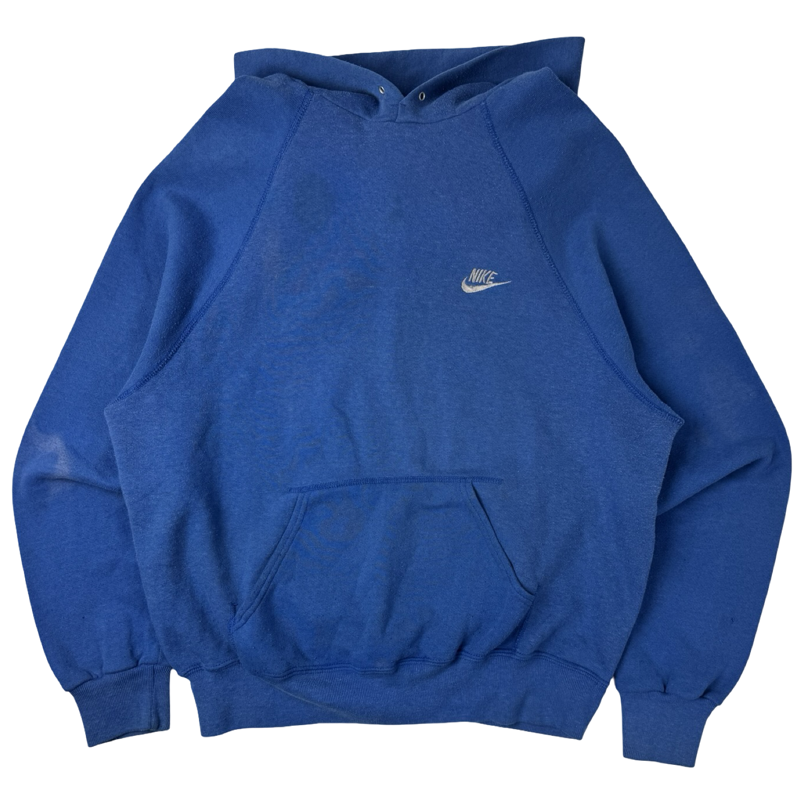 Vintage 80s Nike Raglan Sleeve Hoodie Blue