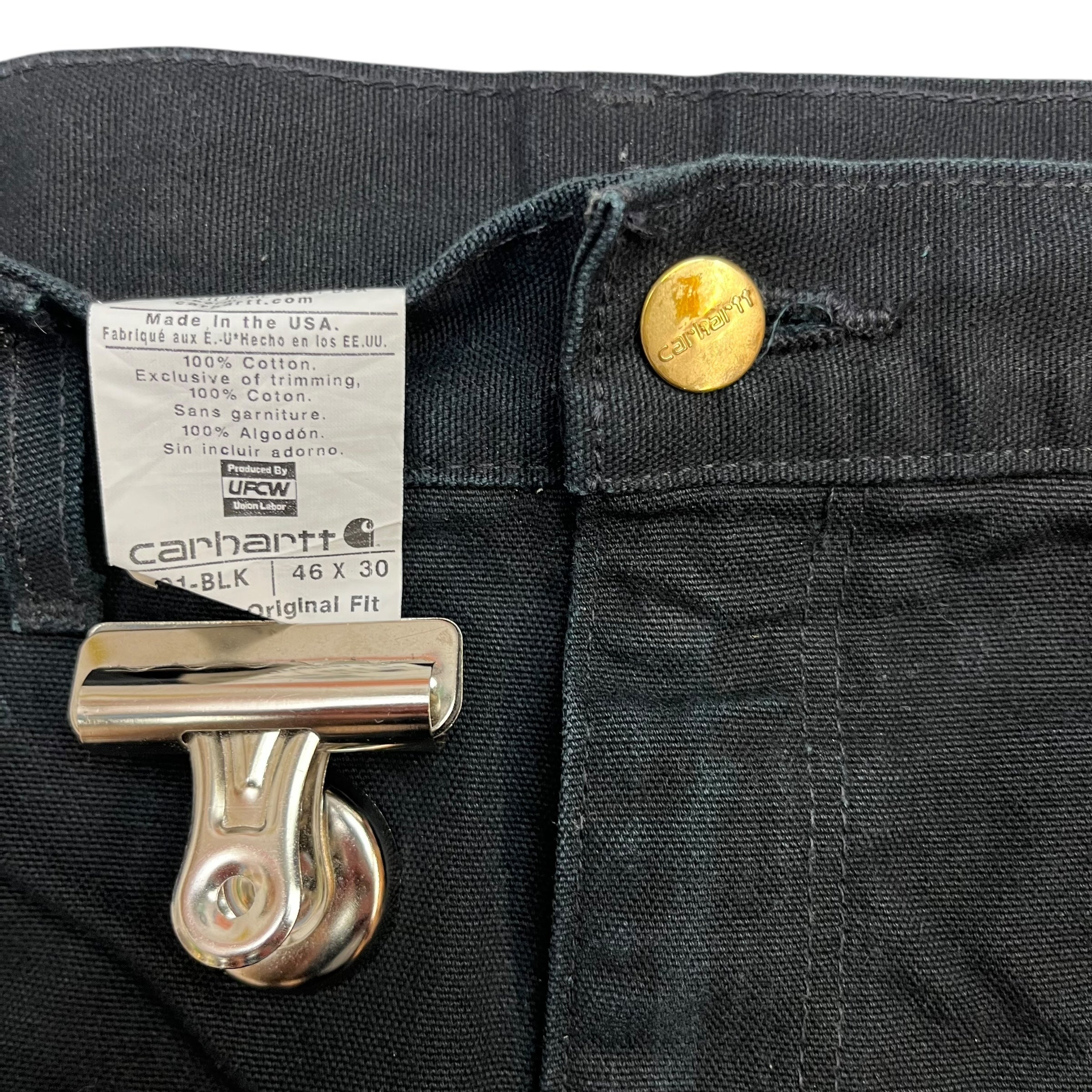 Vintage Carhartt Double Knee Denim Pants Black