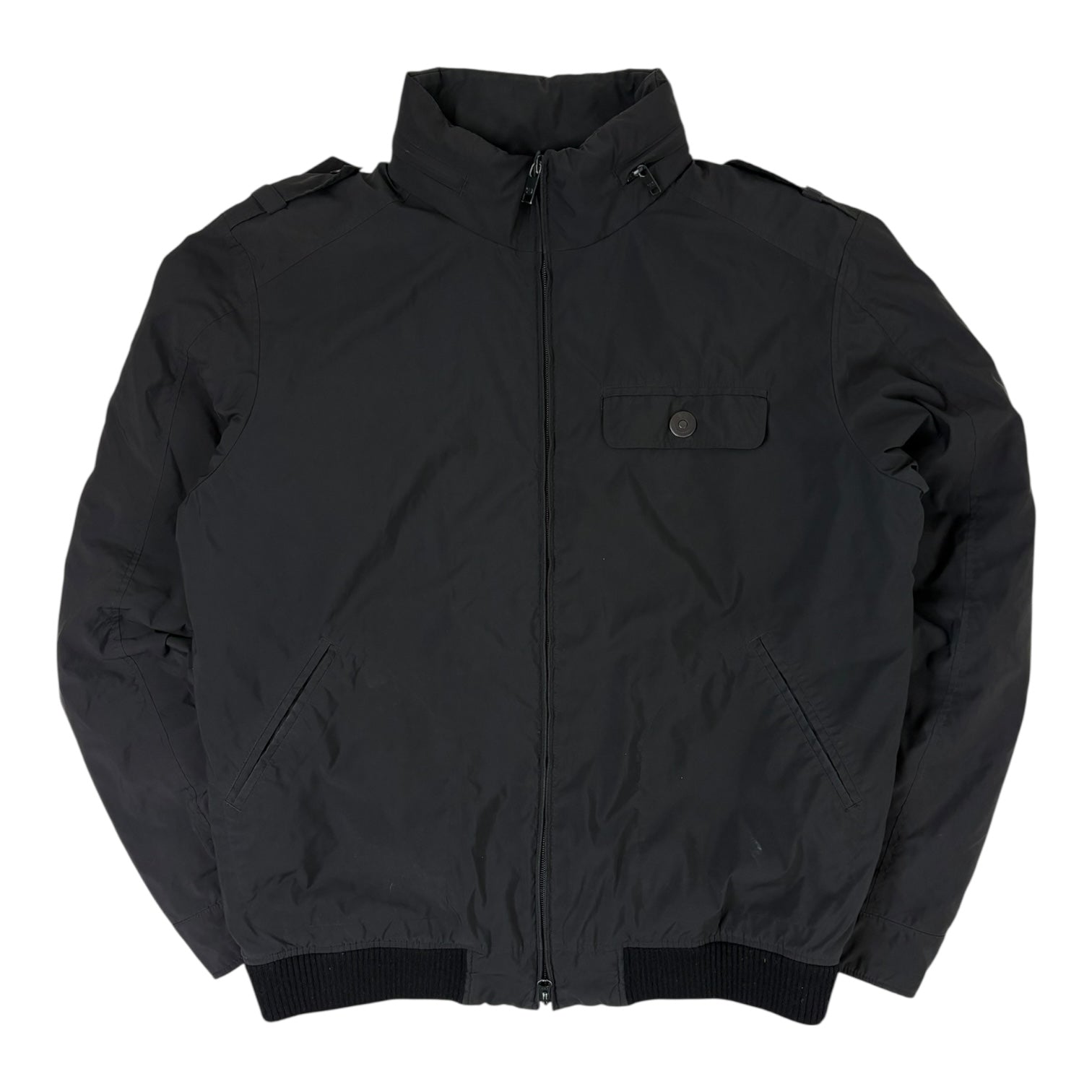 Y-3 Adidas x Yohji Contrast Panel Bomber Jacket Blacl