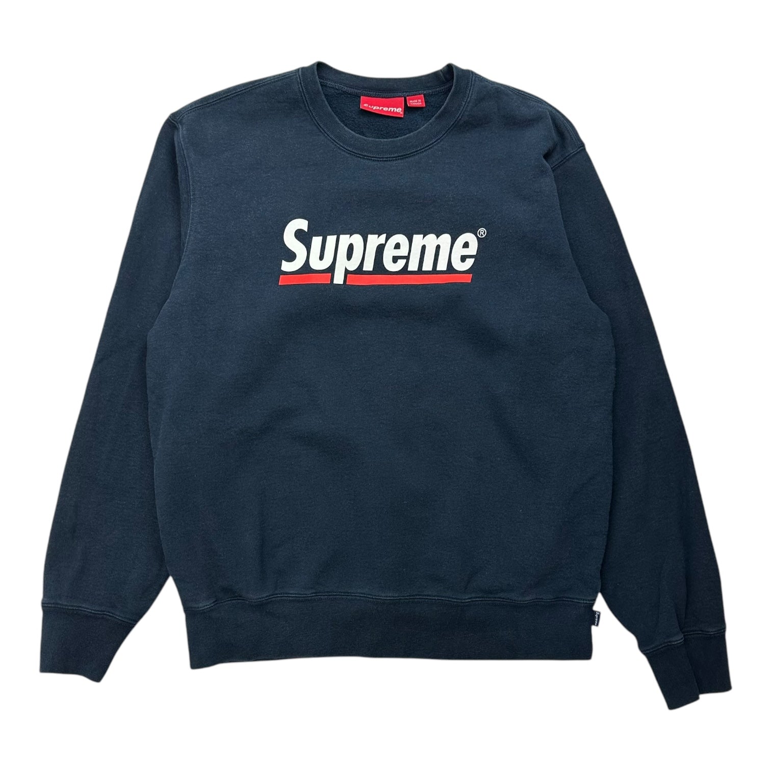 Supreme Underline Crewneck Navy