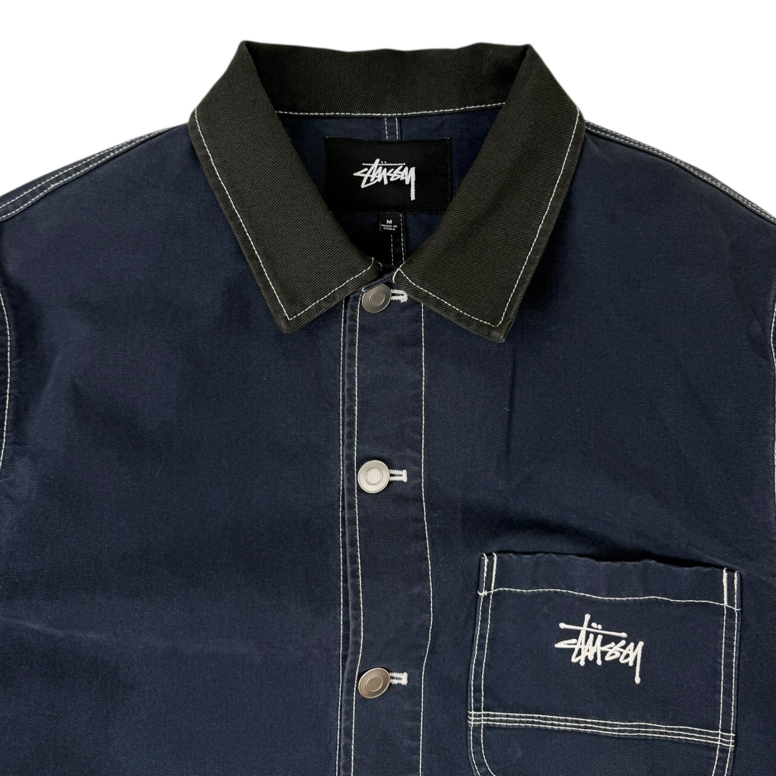 Stussy Brushed Moleskin Chore Jacket Navy