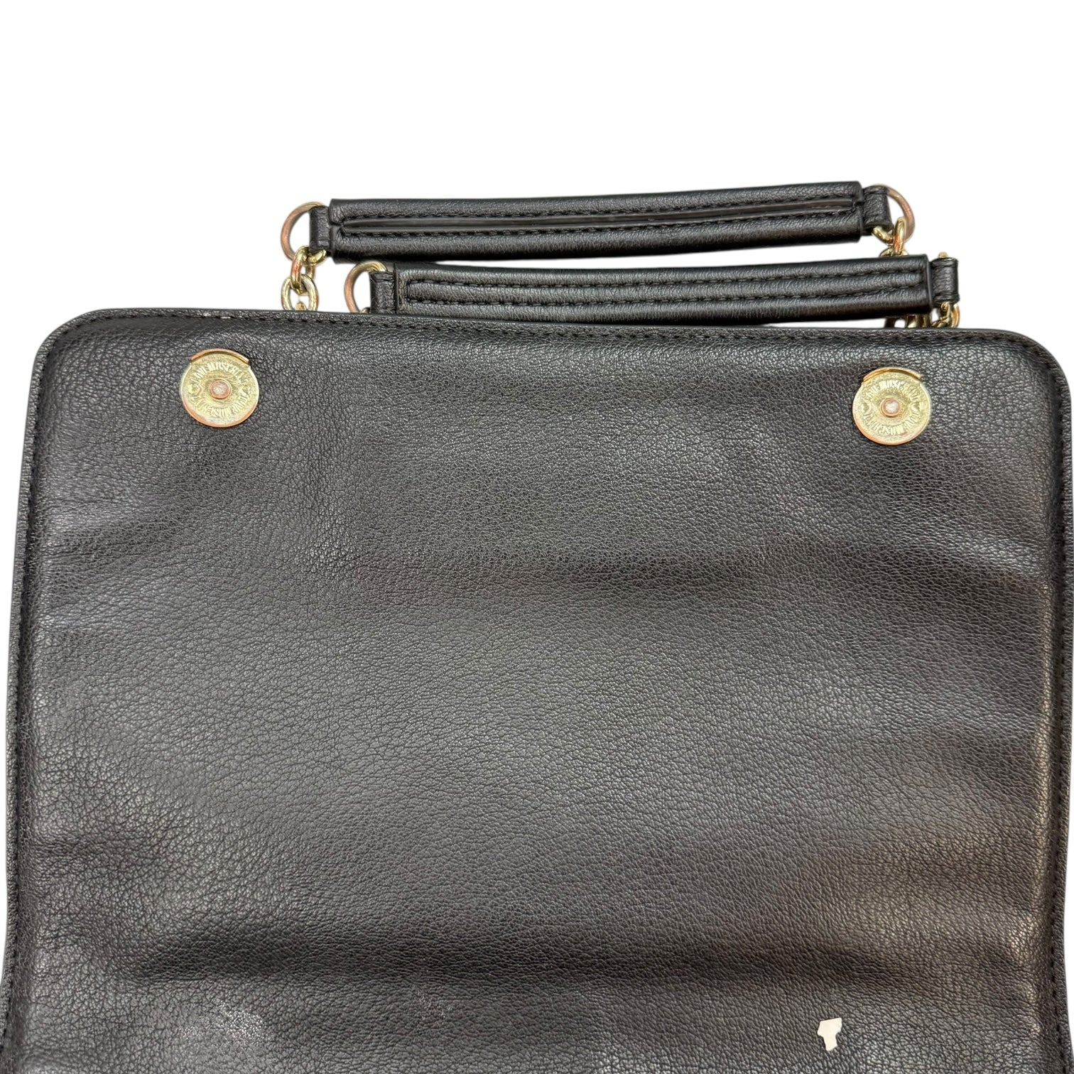 Love Moschino Faux Leather-trimmed Jacquard Shoulder Bag Black