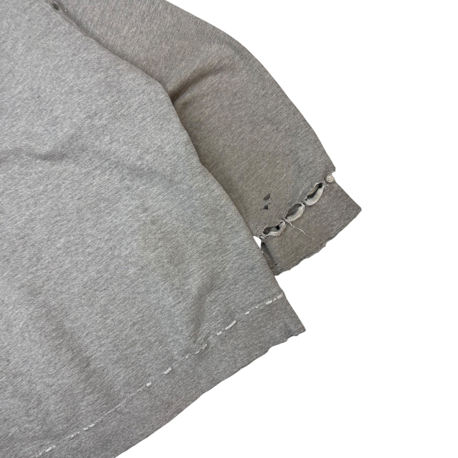 Vintage Nike Distressed Mini Centre Swoosh Hoodie Grey
