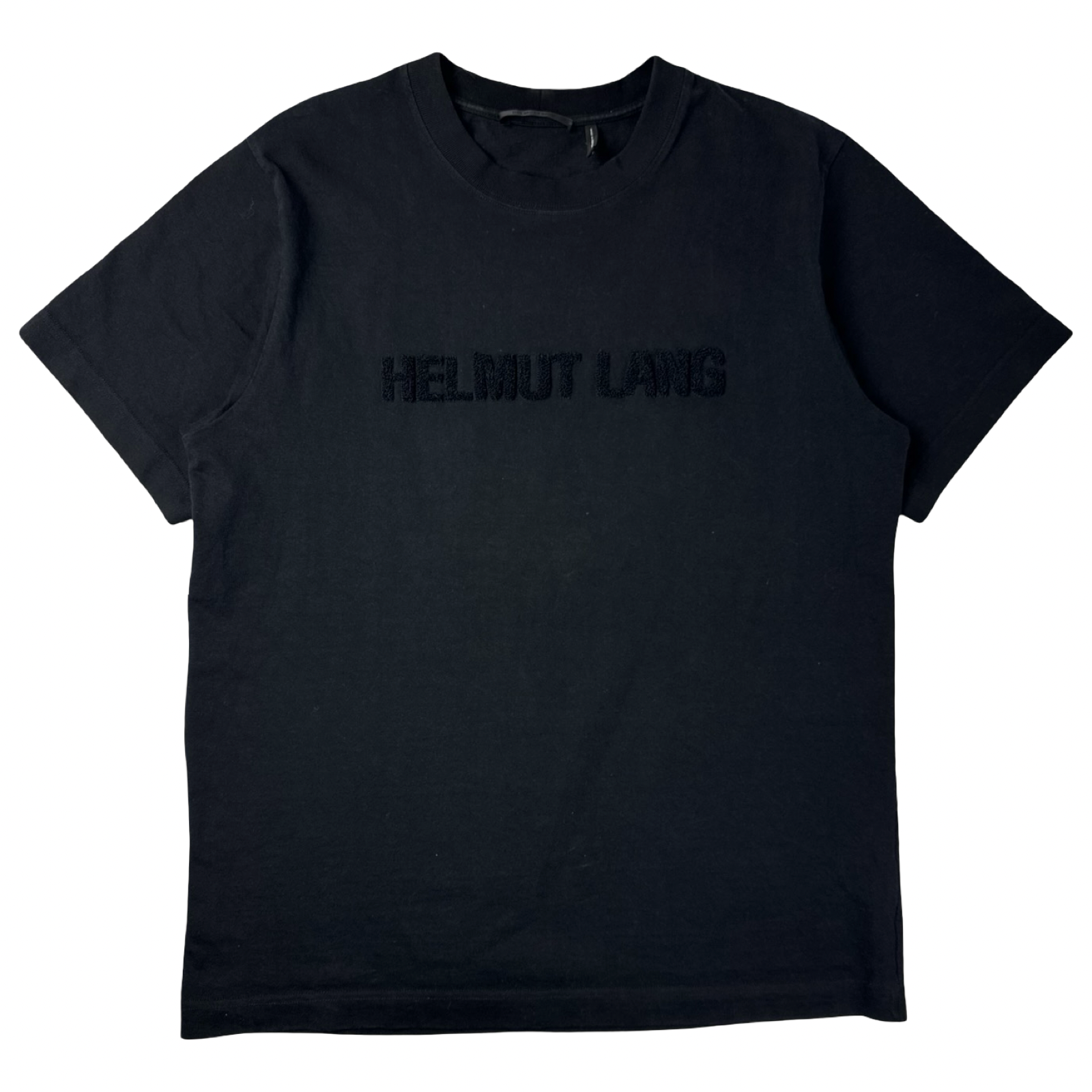 Helmet Lang Flocked T-Shirt Black
