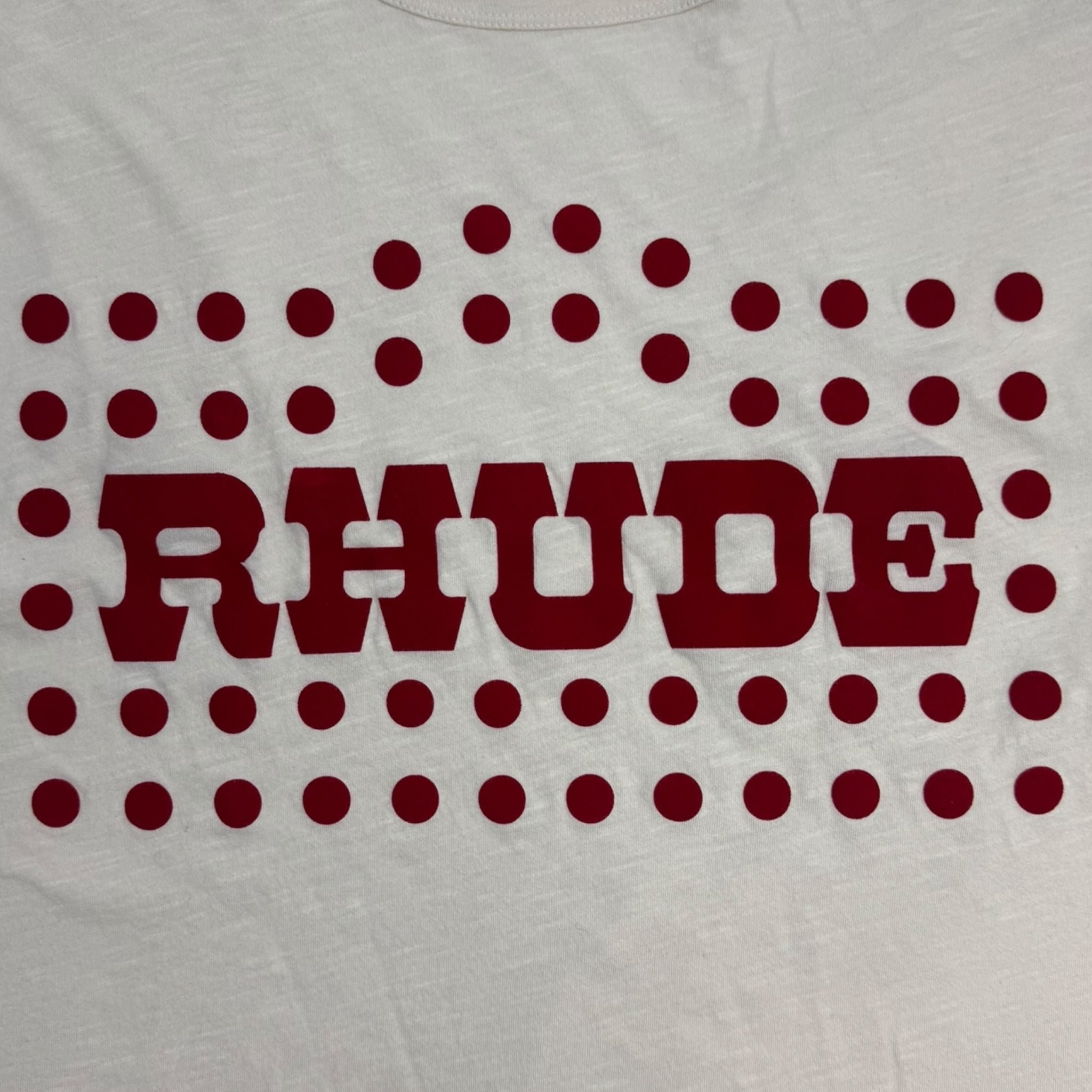 Rhude 'Flocked Burnout' Tee White
