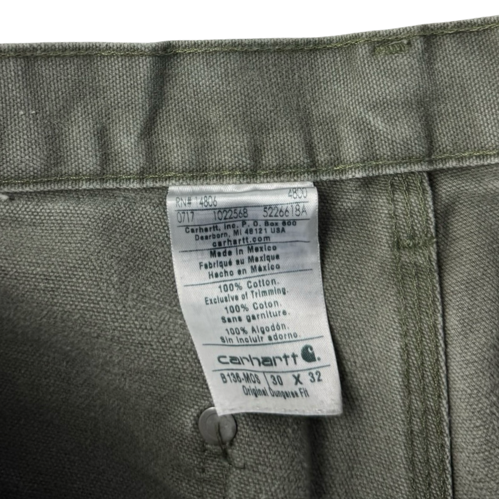 Carhartt Double Knee Bottoms Olive Green