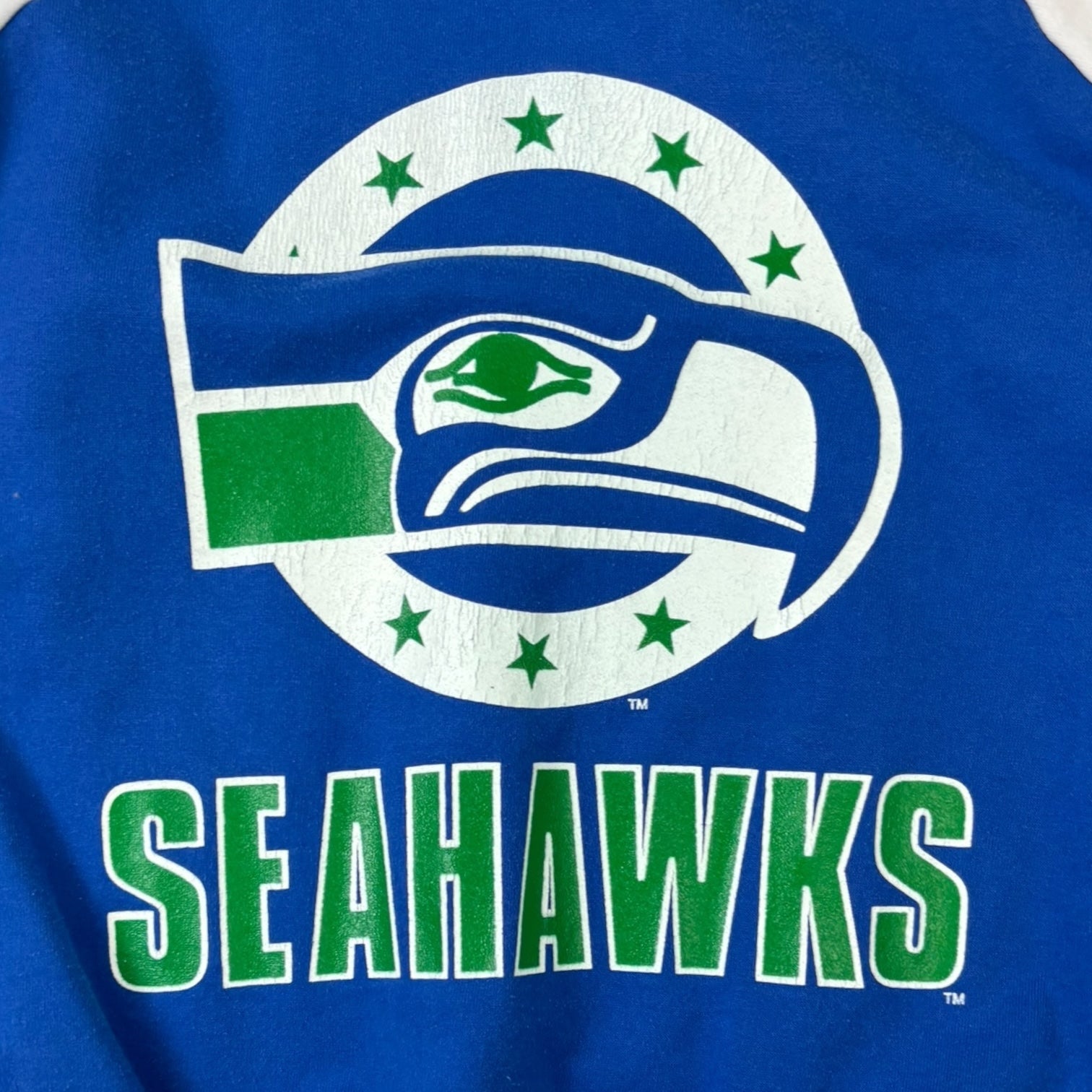 Vintage Seattle Seahawks AOP Crewneck Blue