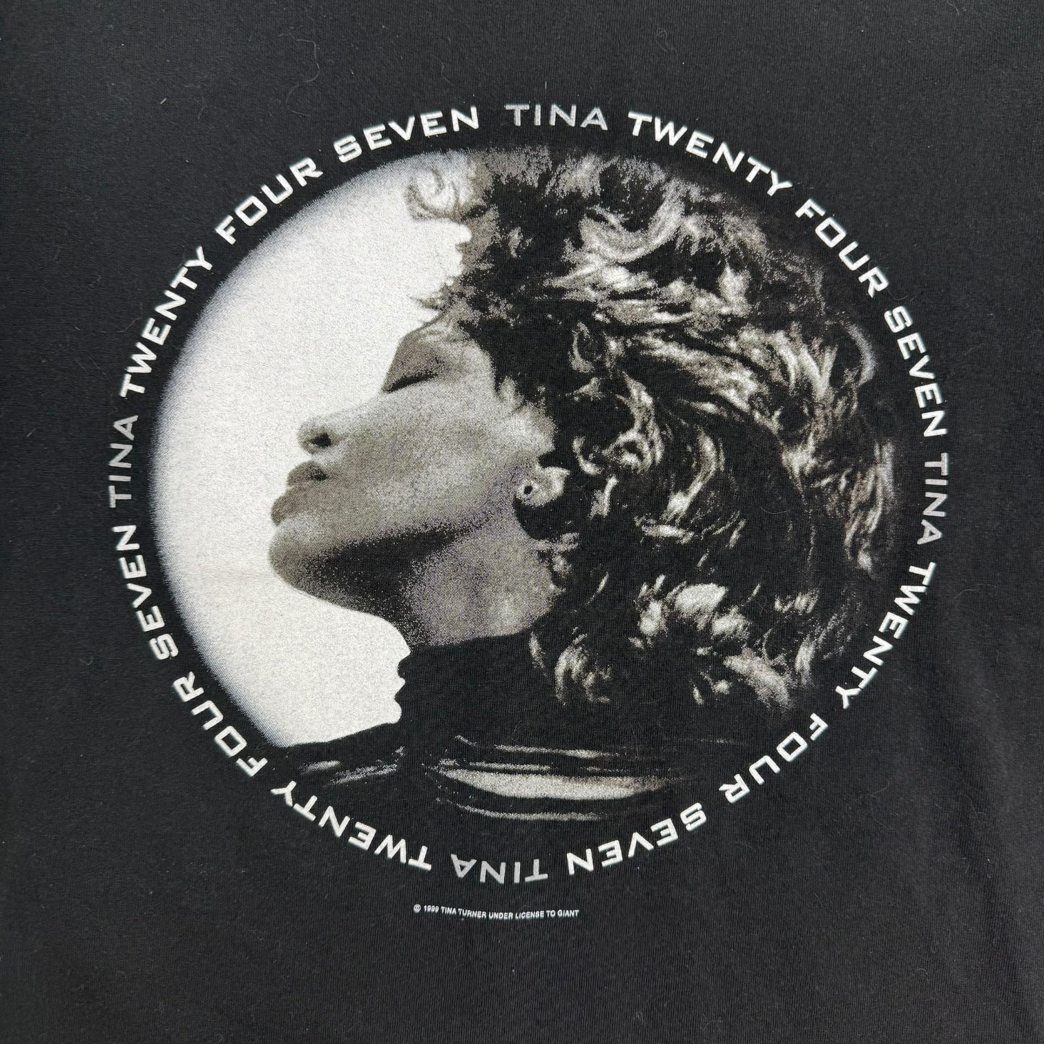 2000 Tina Turner ‘Tina Twenty Four Seven Around The World’ Tee Black
