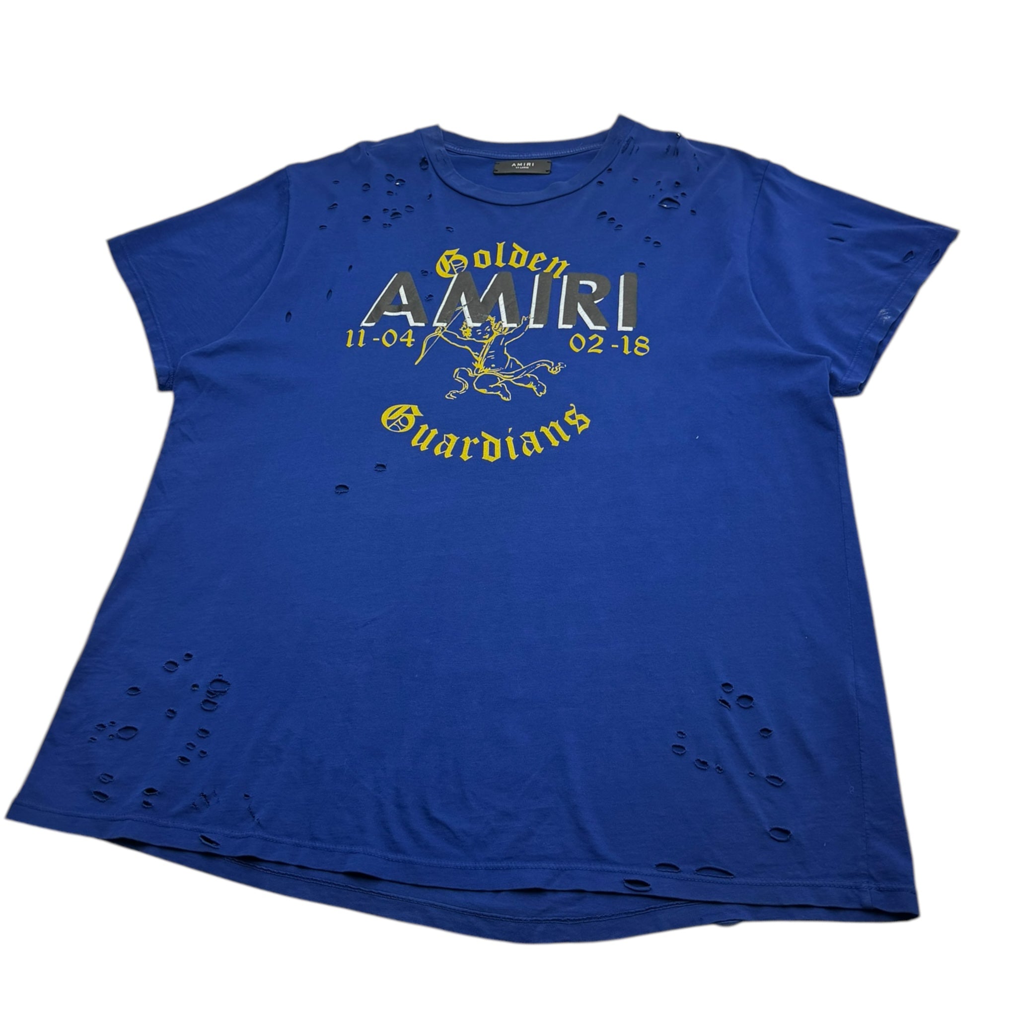 Amiri Blue Golden Guardians T-Shirt