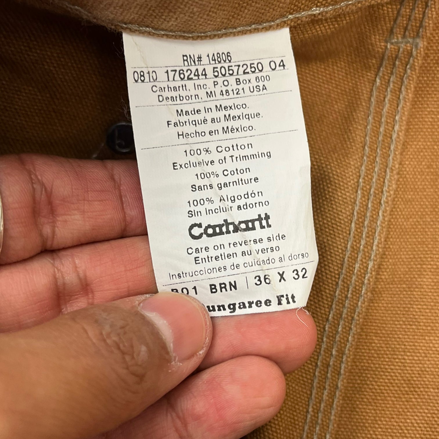 Carhartt Double Knees Dark Tan