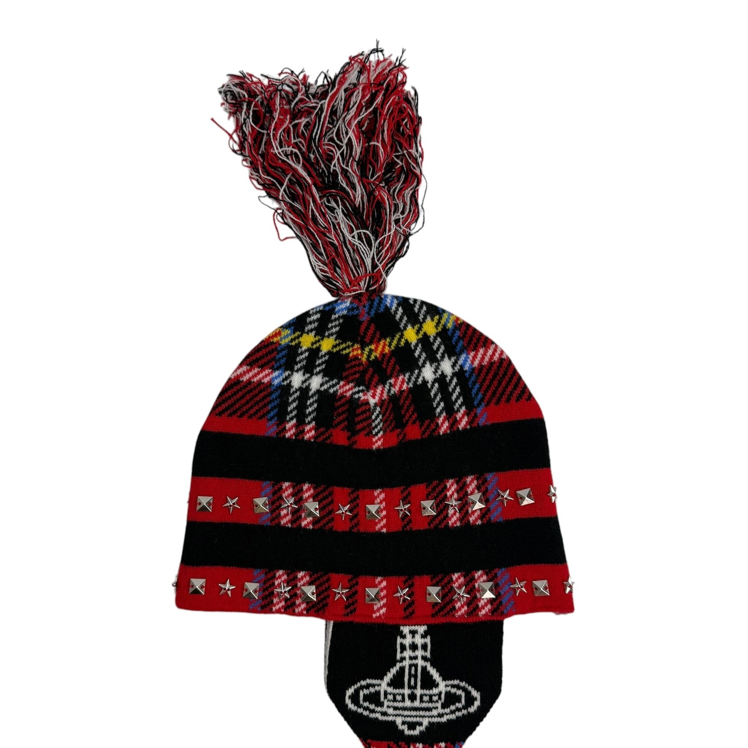 Palace x Vivienne Westwood Orb Knit Earflap Beanie Tartan
