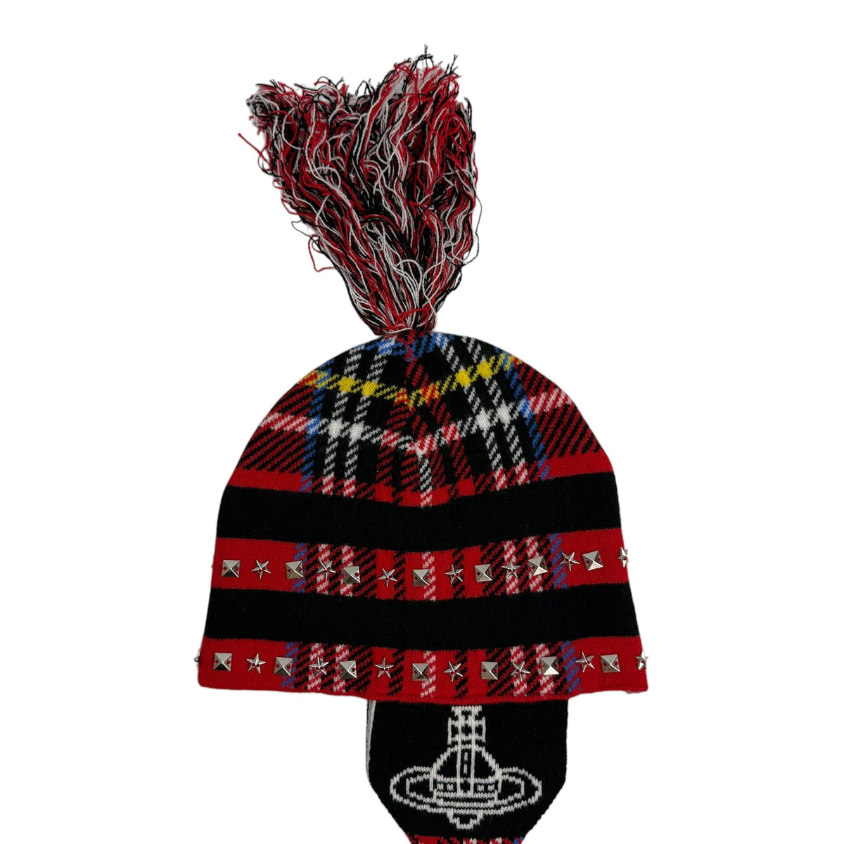 Palace x Vivienne Westwood Orb Knit Earflap Beanie Tartan