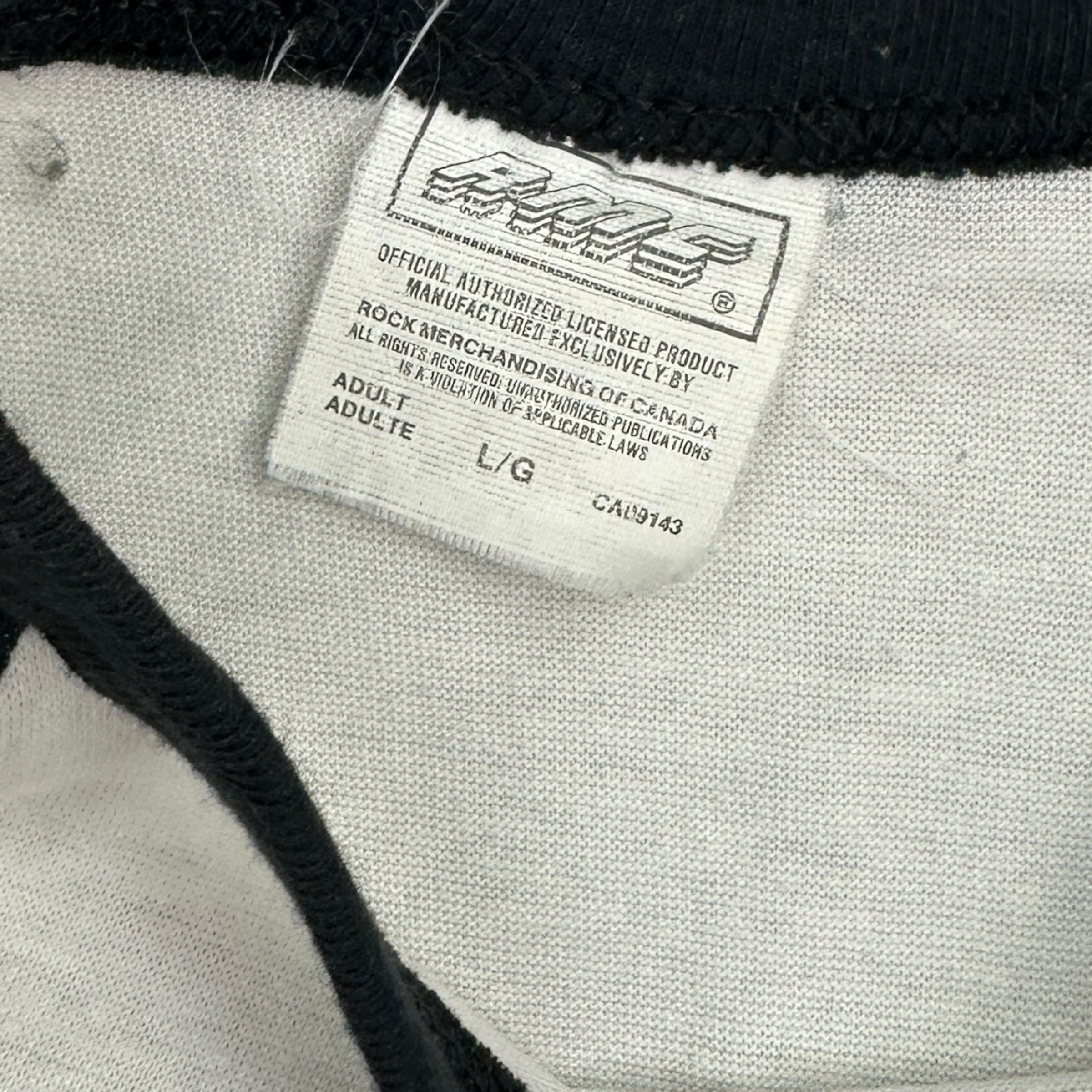 1984 Rush Grace Under Pressure Baseball Tee Black/White