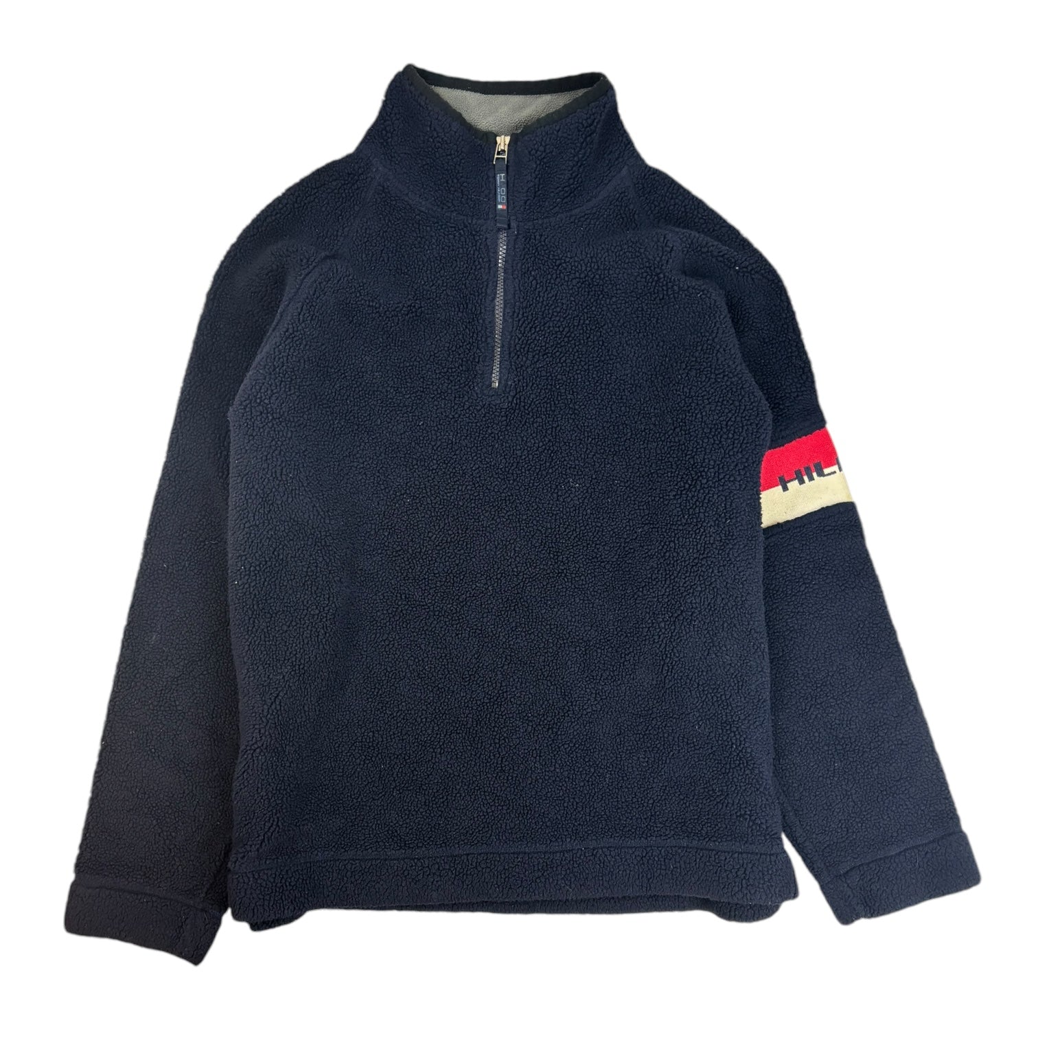 Vintage Tommy Hilfiger Fleece Zip-Up Sweater Navy