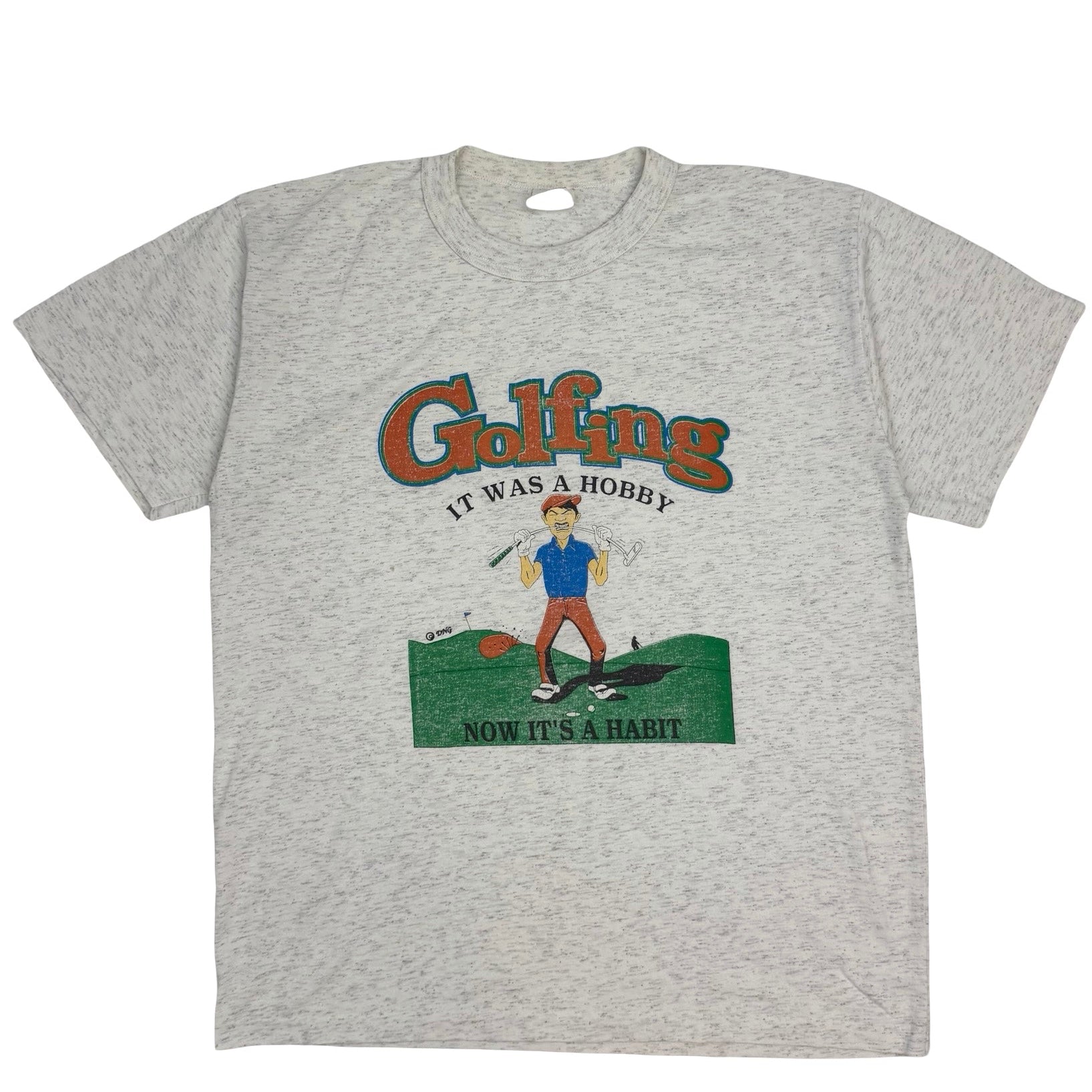 Vintage DNG “Golfing It Was A Hobby, Now It's A Habit” Tee Grey