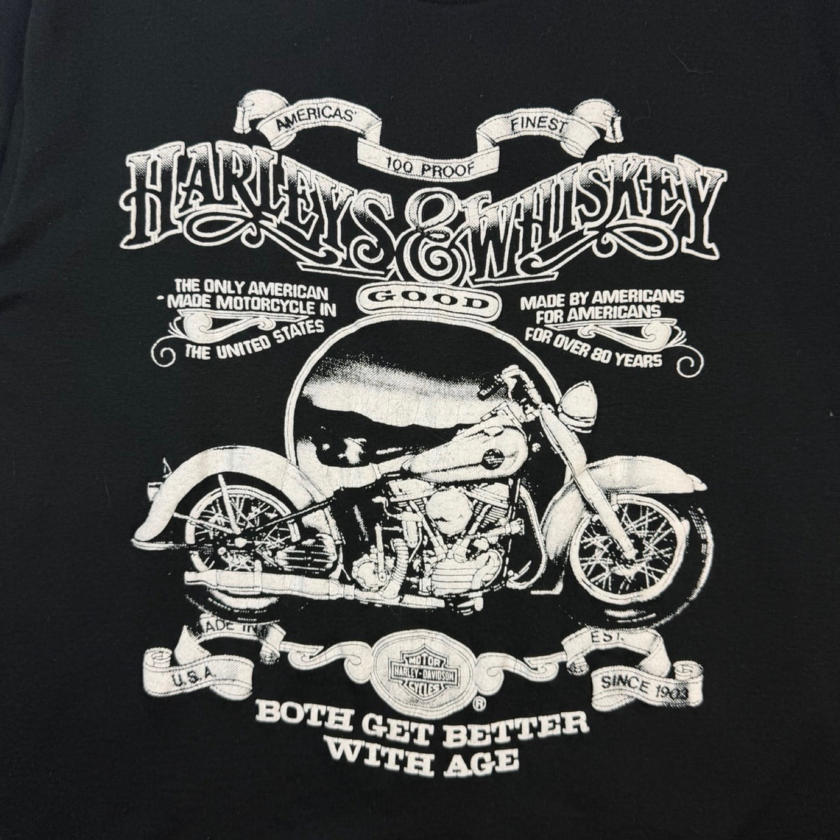 Vintage Harley Davidson Whiskey O'Haras T-Shirt Black