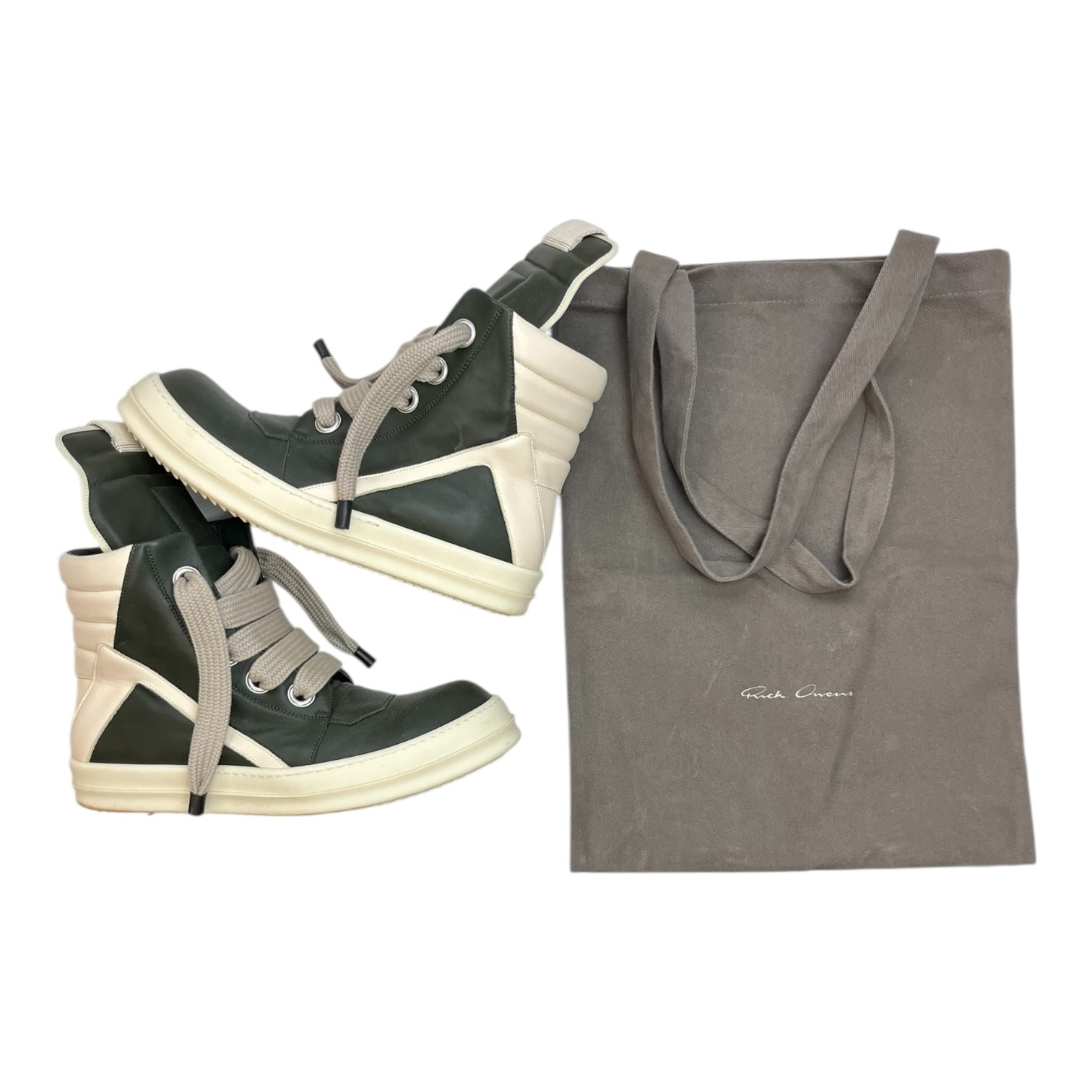 Rick Owens Geobaskets Jumbo Lace Black/Milk
